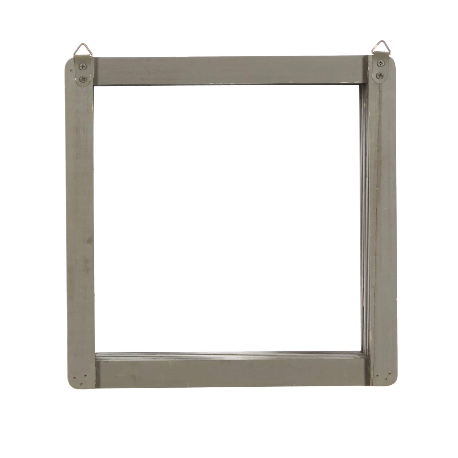 Gray Wood Contemporary Wall Shelf, 12" x 12" x 7"