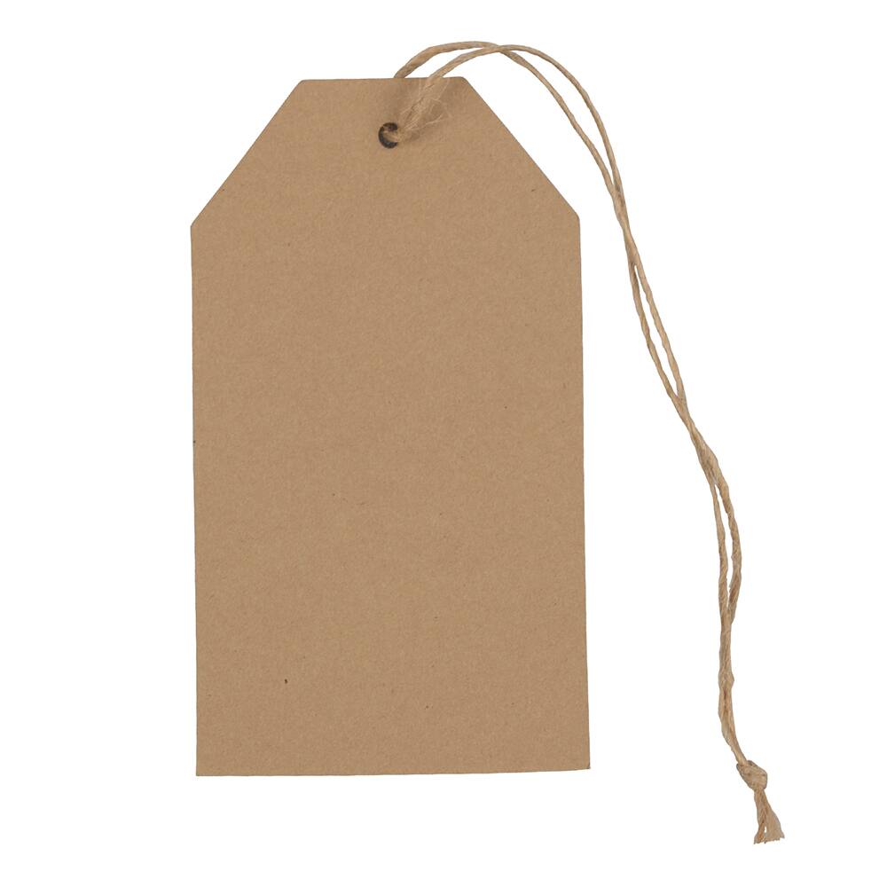 JAM Paper Brown Recycled Kraft Premium Gift Tags with Twine String, 10ct.