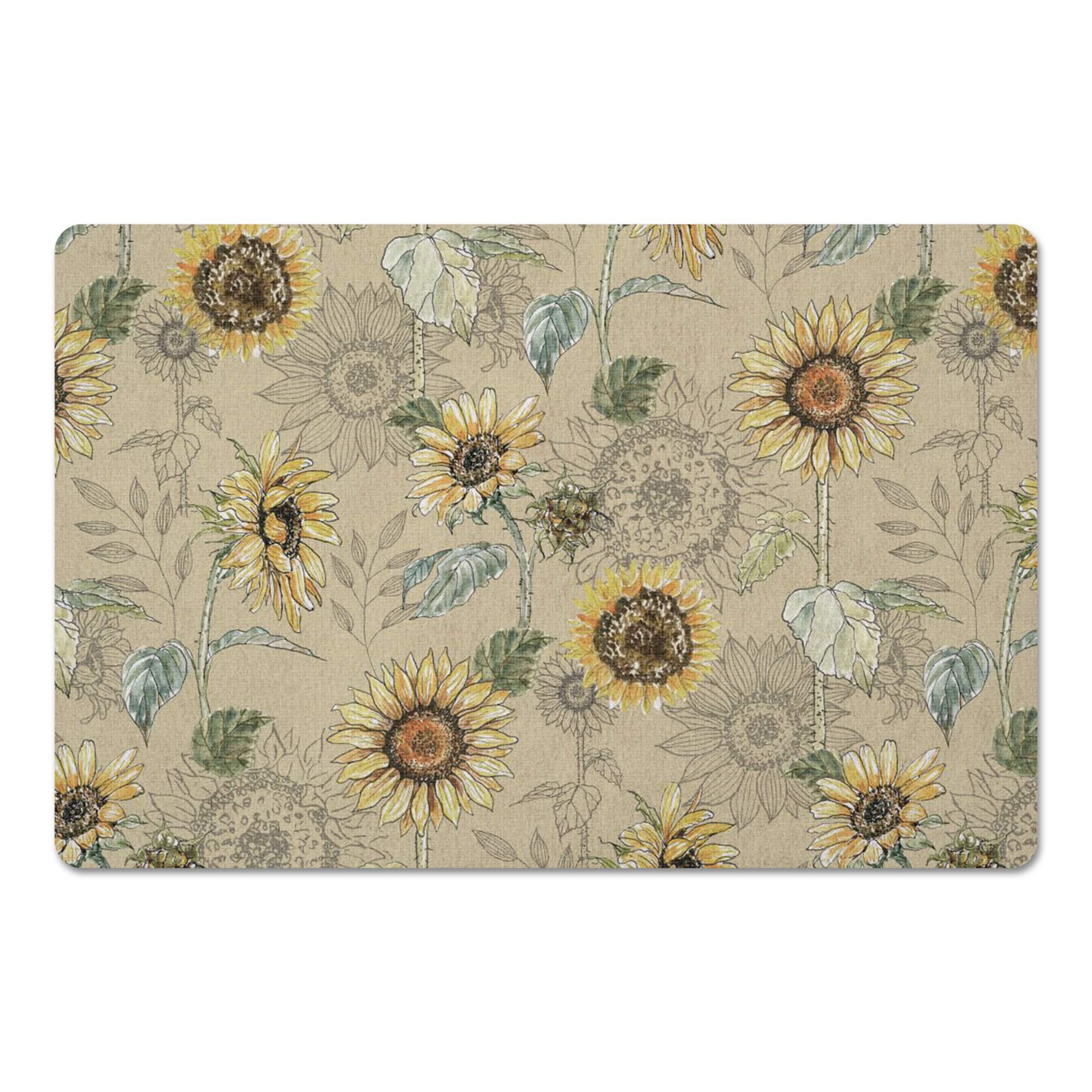 Sunflower Pattern Floor Mat
