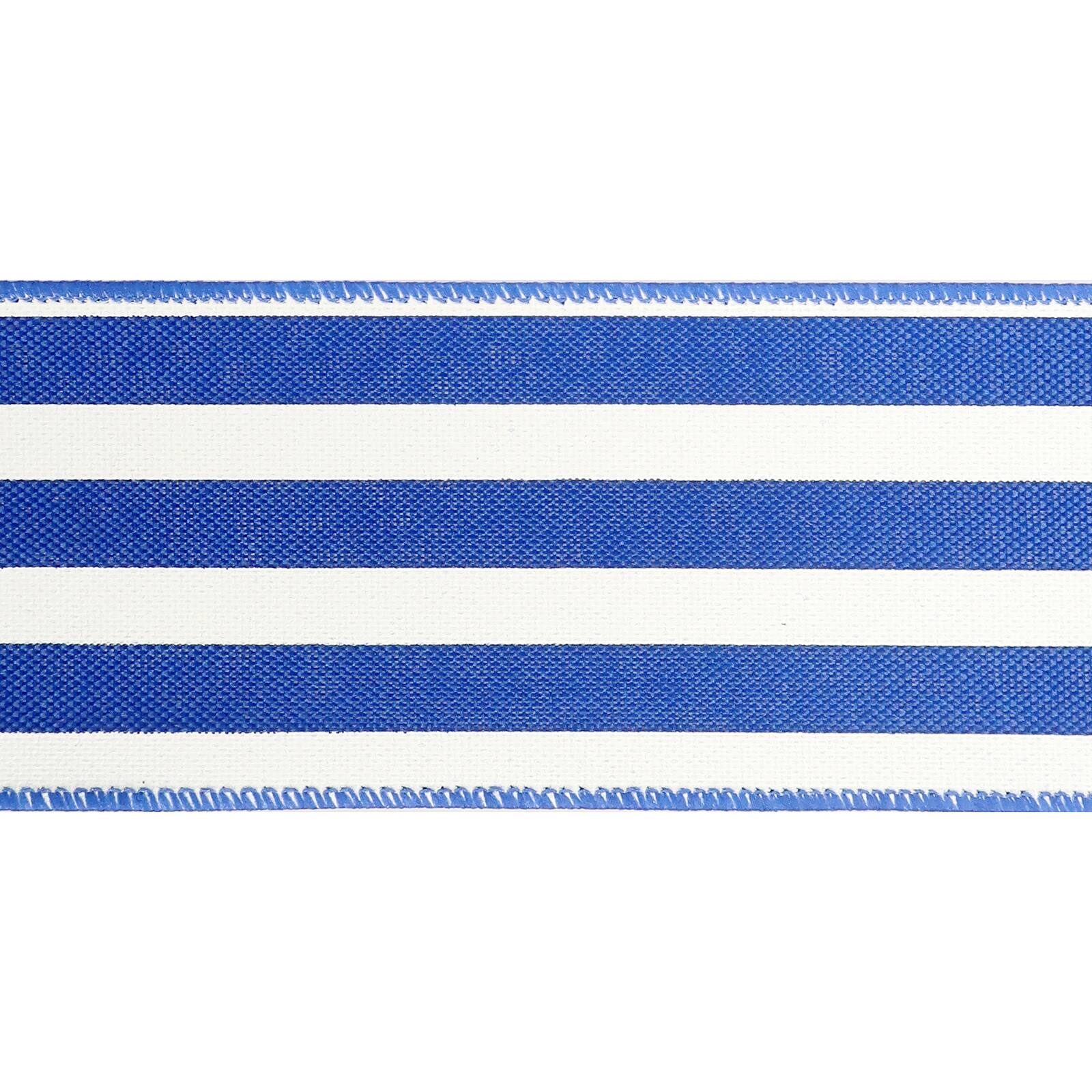 12 Pack: 2.5" x 25ft. Faux Linen Wired Thick Striped Ribbon by Celebrate It™ Décor
