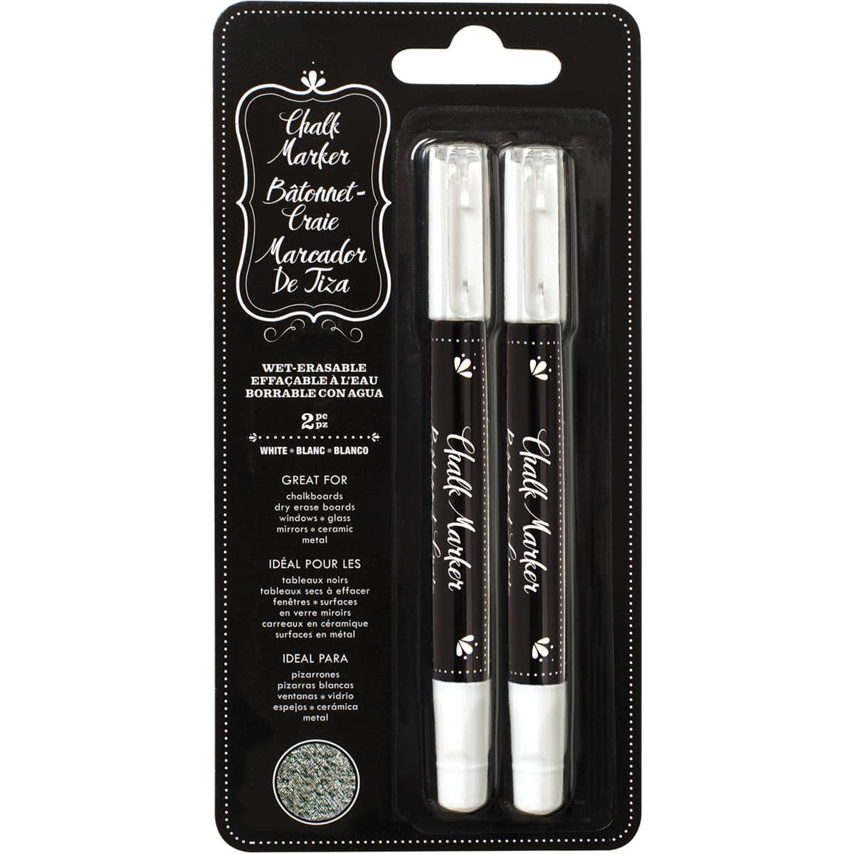 American Crafts™ White Erasable Chalk Markers, 2ct.