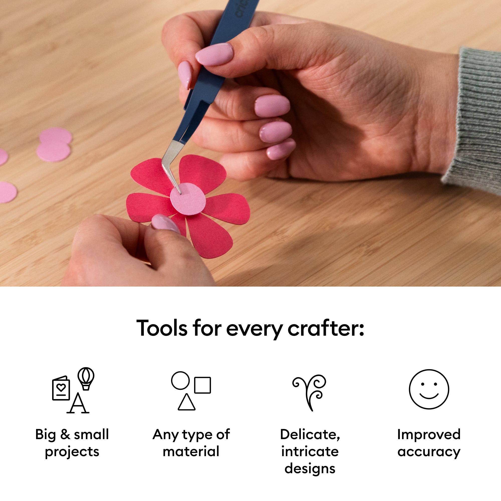 Cricut® Blue Reverse Tweezers