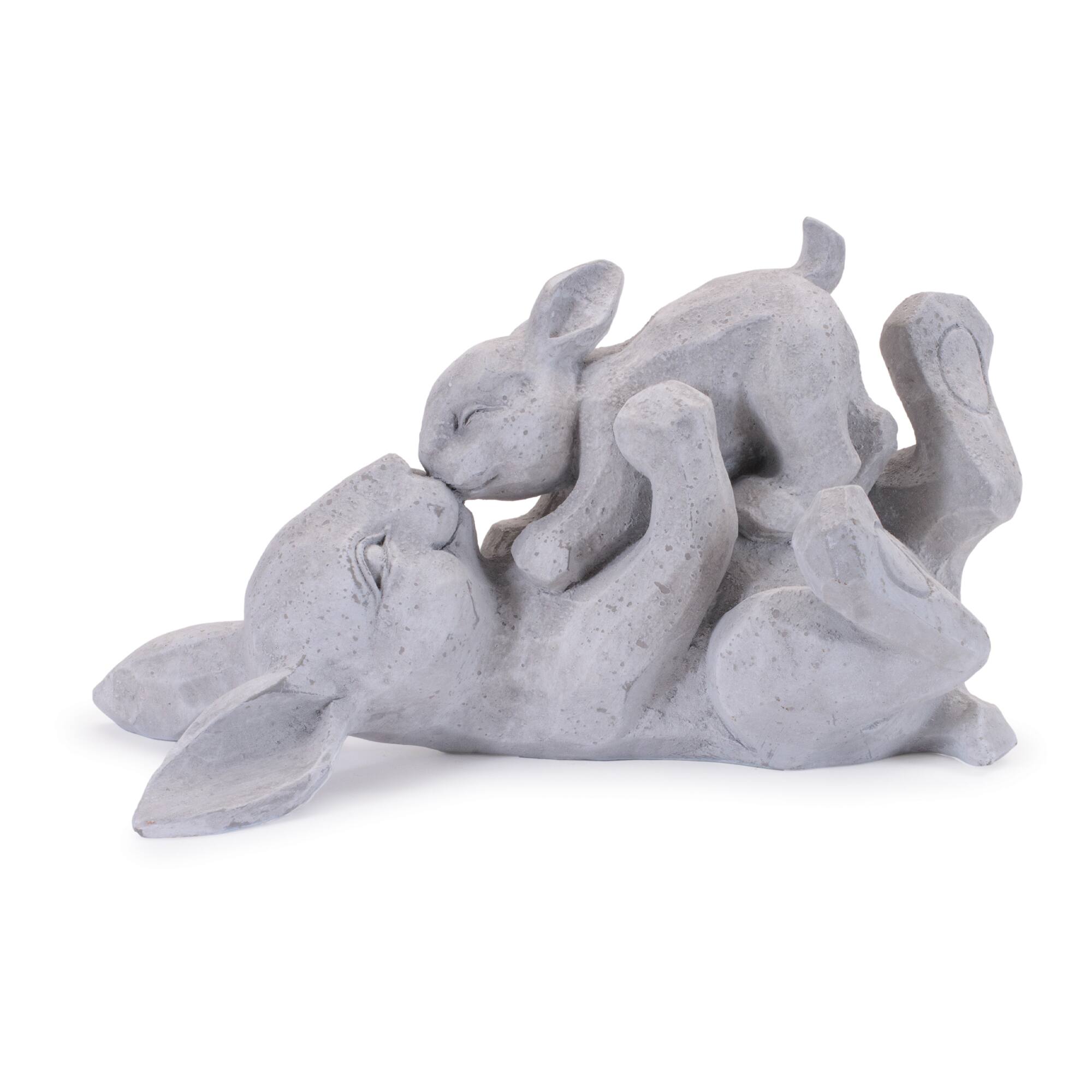 Melrose Laying Rabbit with Baby Bunny Figurine Set