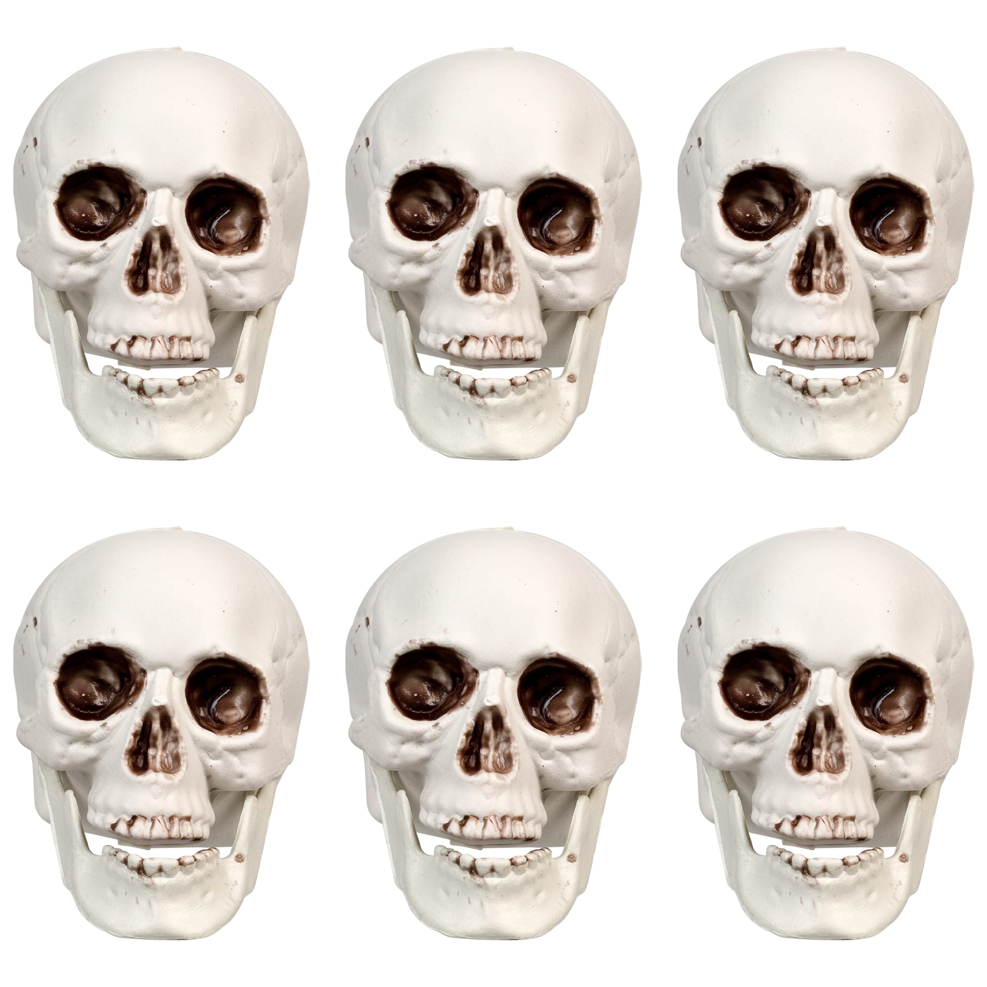3.5'' Skull Head Halloween Decorations, 6ct.
