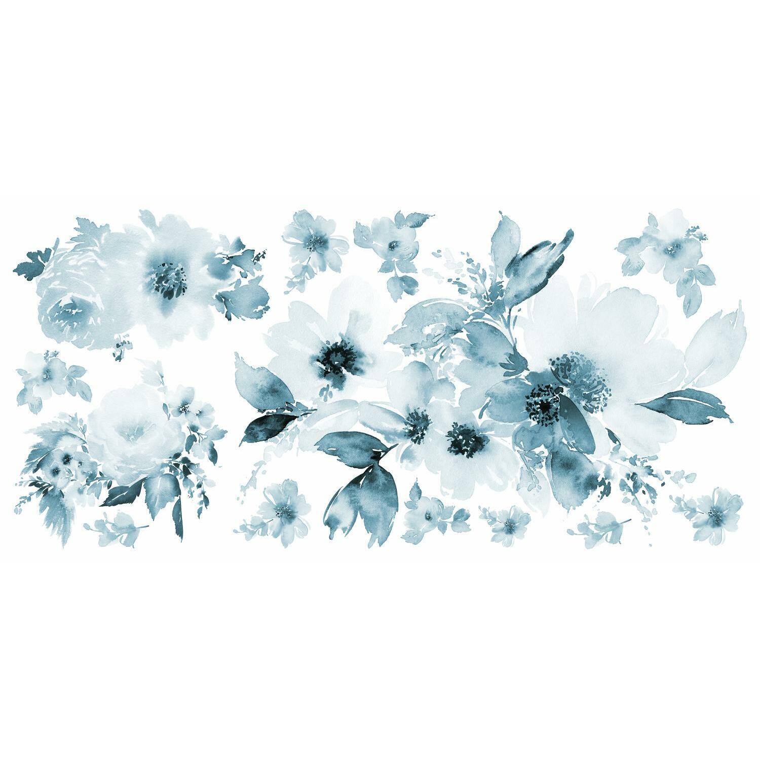 RoomMates Watercolor Floral Peel & Stick Giant Wall Decals