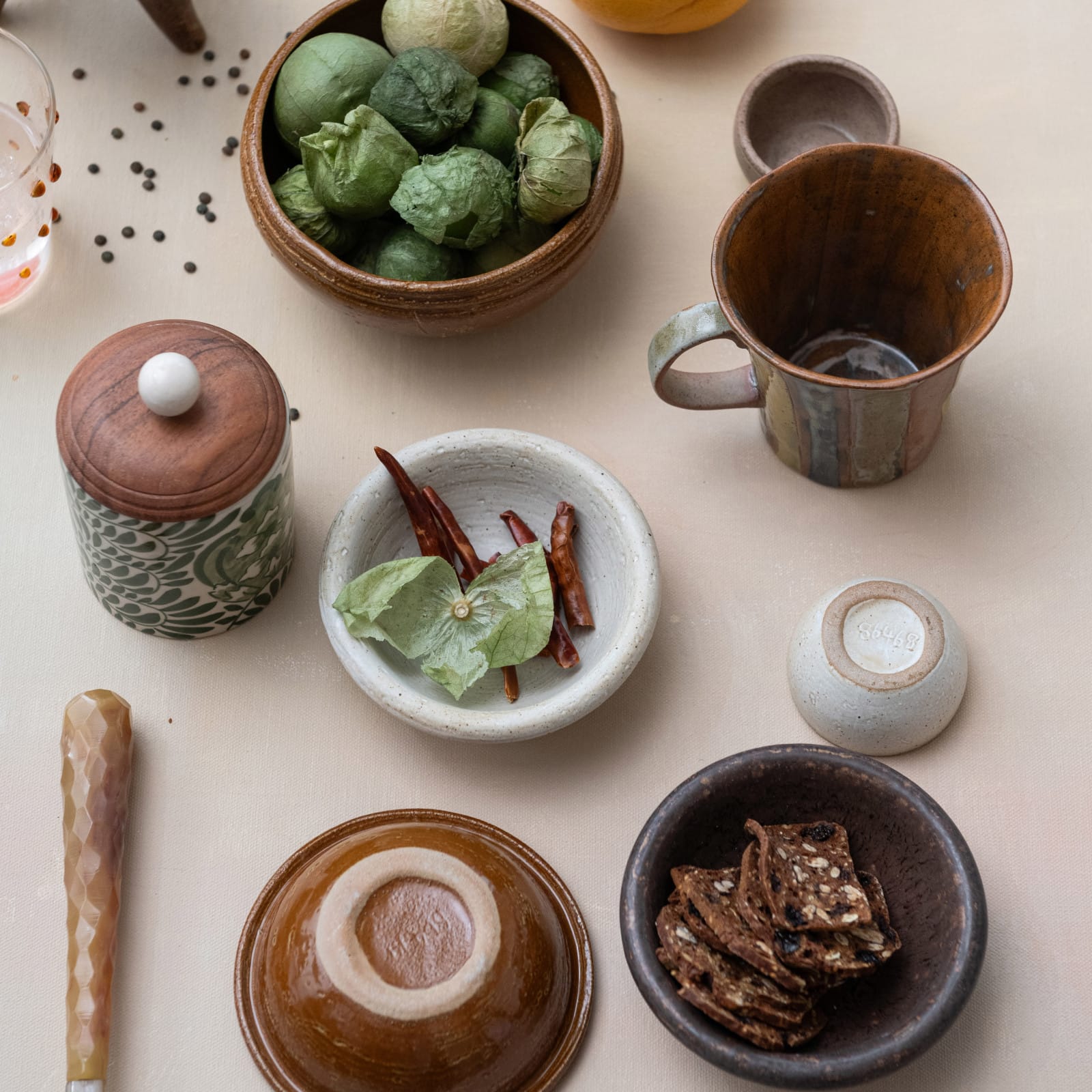 Hello Honey® 16oz. Rustic Striped Stoneware Mugs, 6ct.