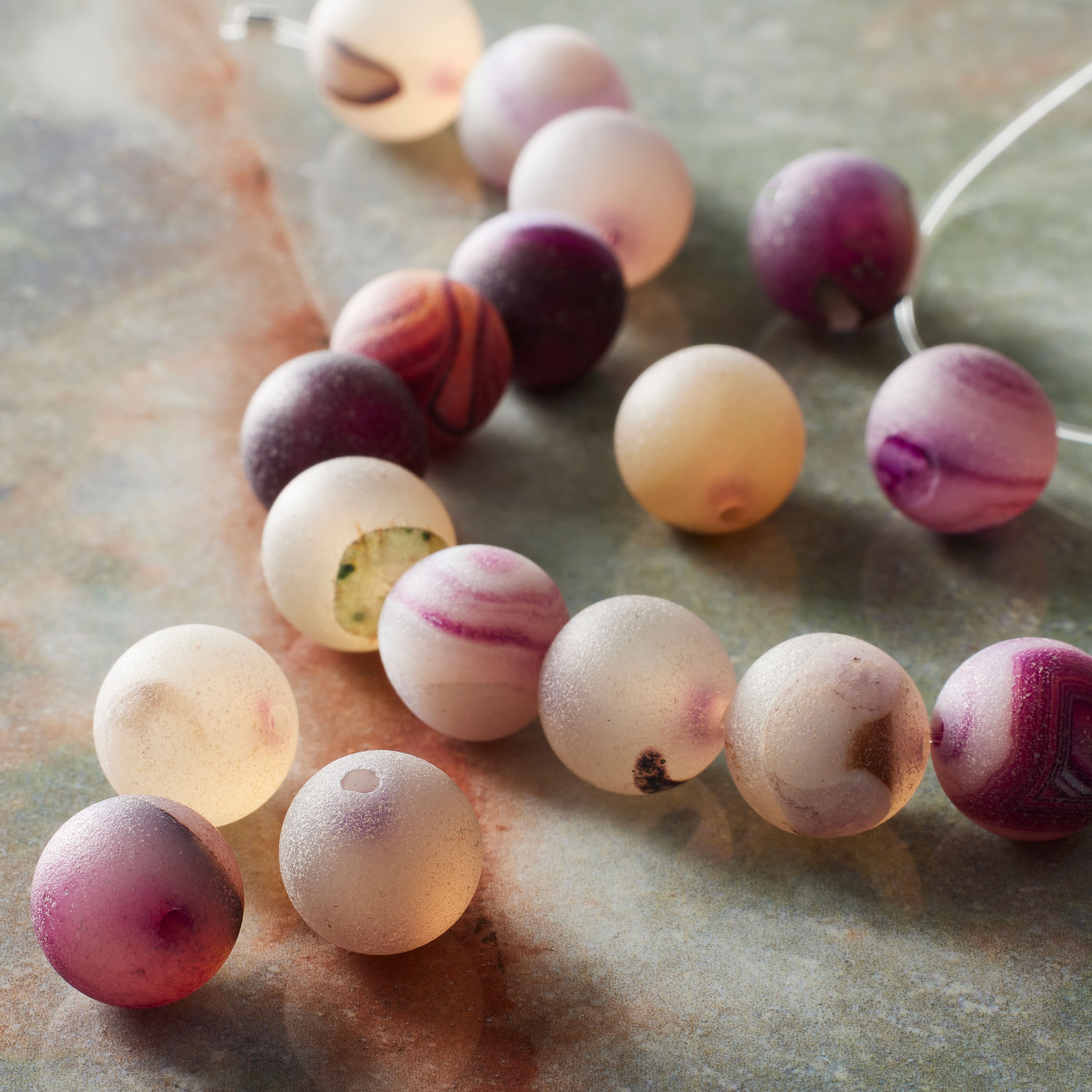 12 Pack: Purple Agate Round Beads, 10mm by Bead Landing™