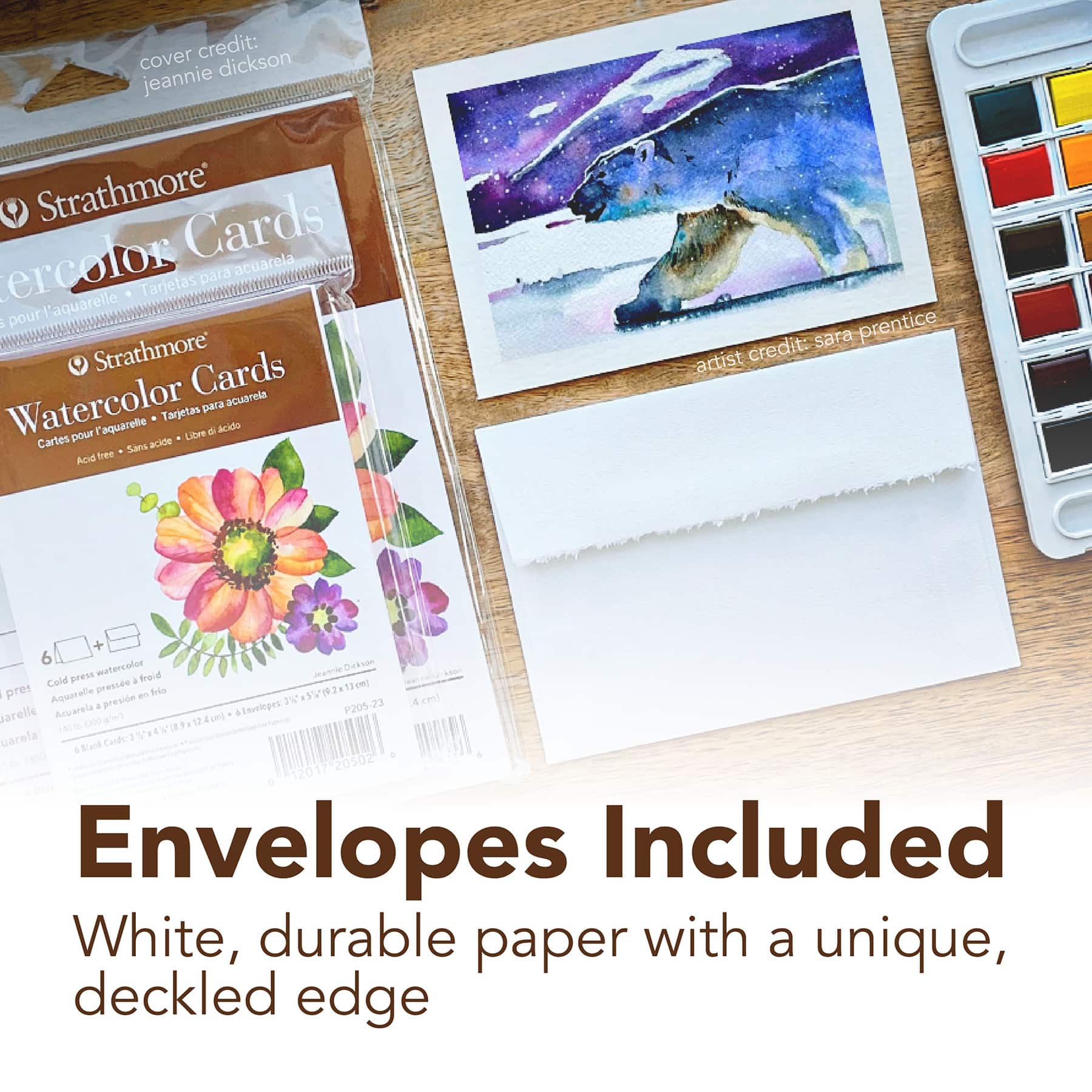 Strathmore® 400 Series Fluorescent White Watercolor Cards & Envelopes Set