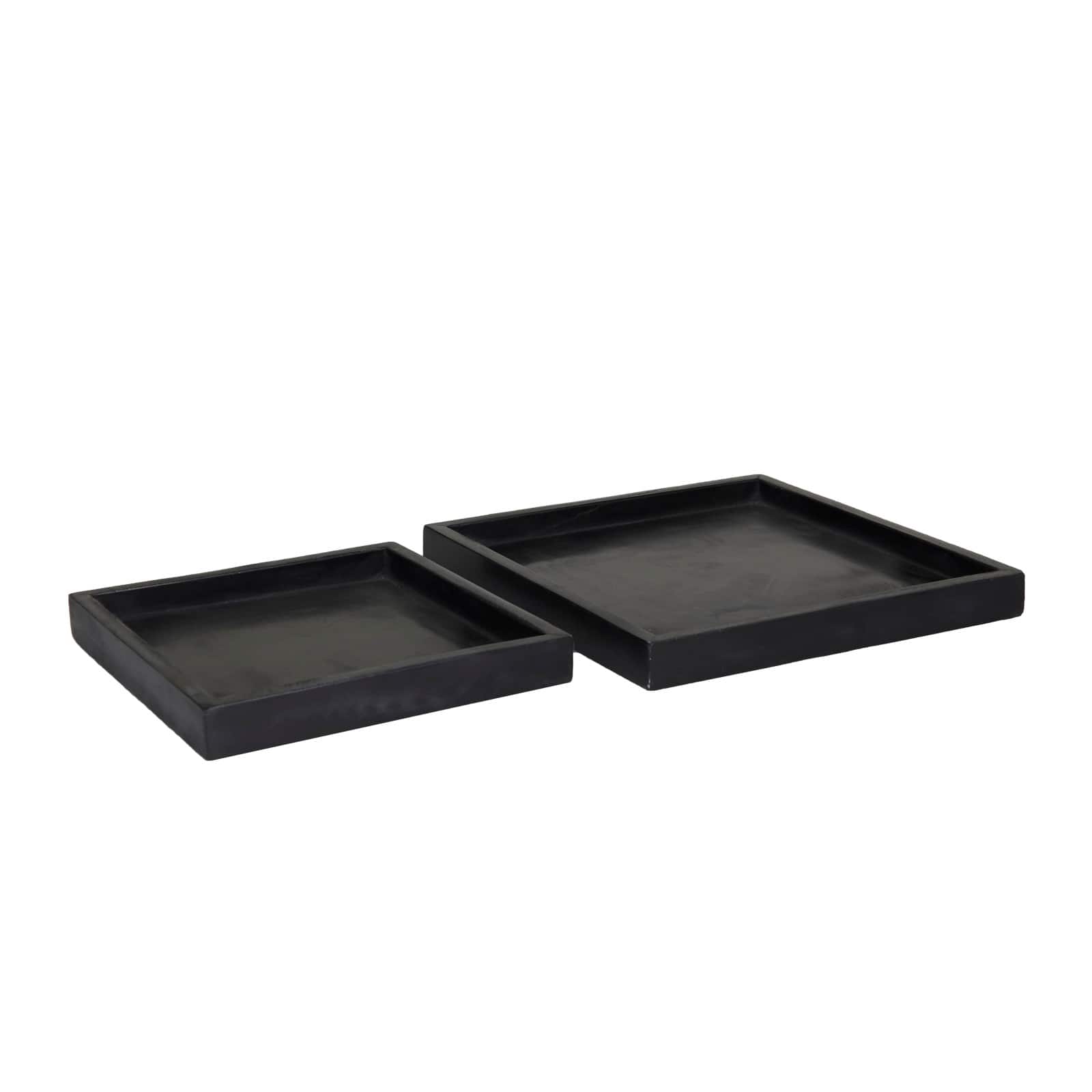 Modern Marble Tray with Raised Border Set