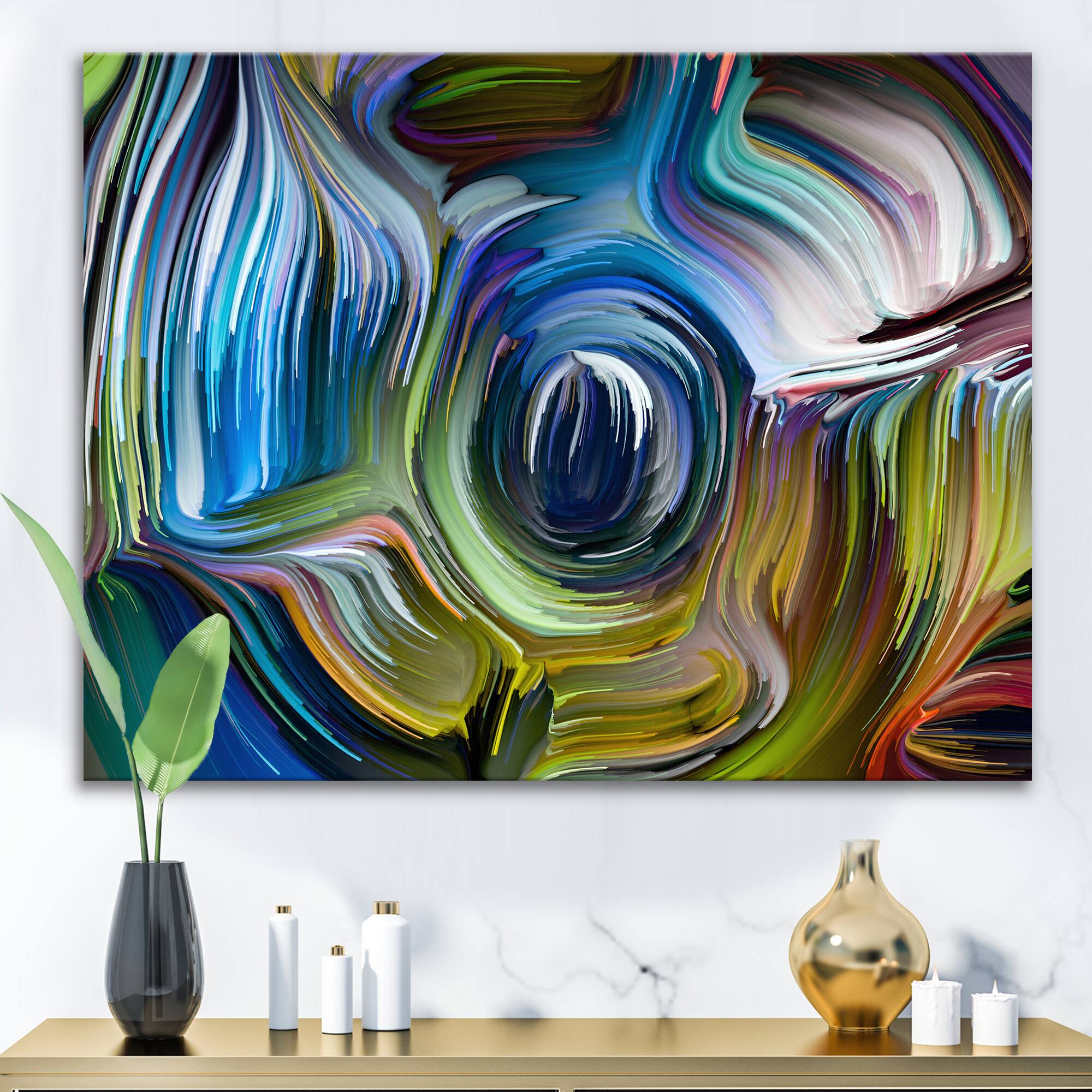 Designart - Colour Fusion - Modern Canvas Wall Art Print
