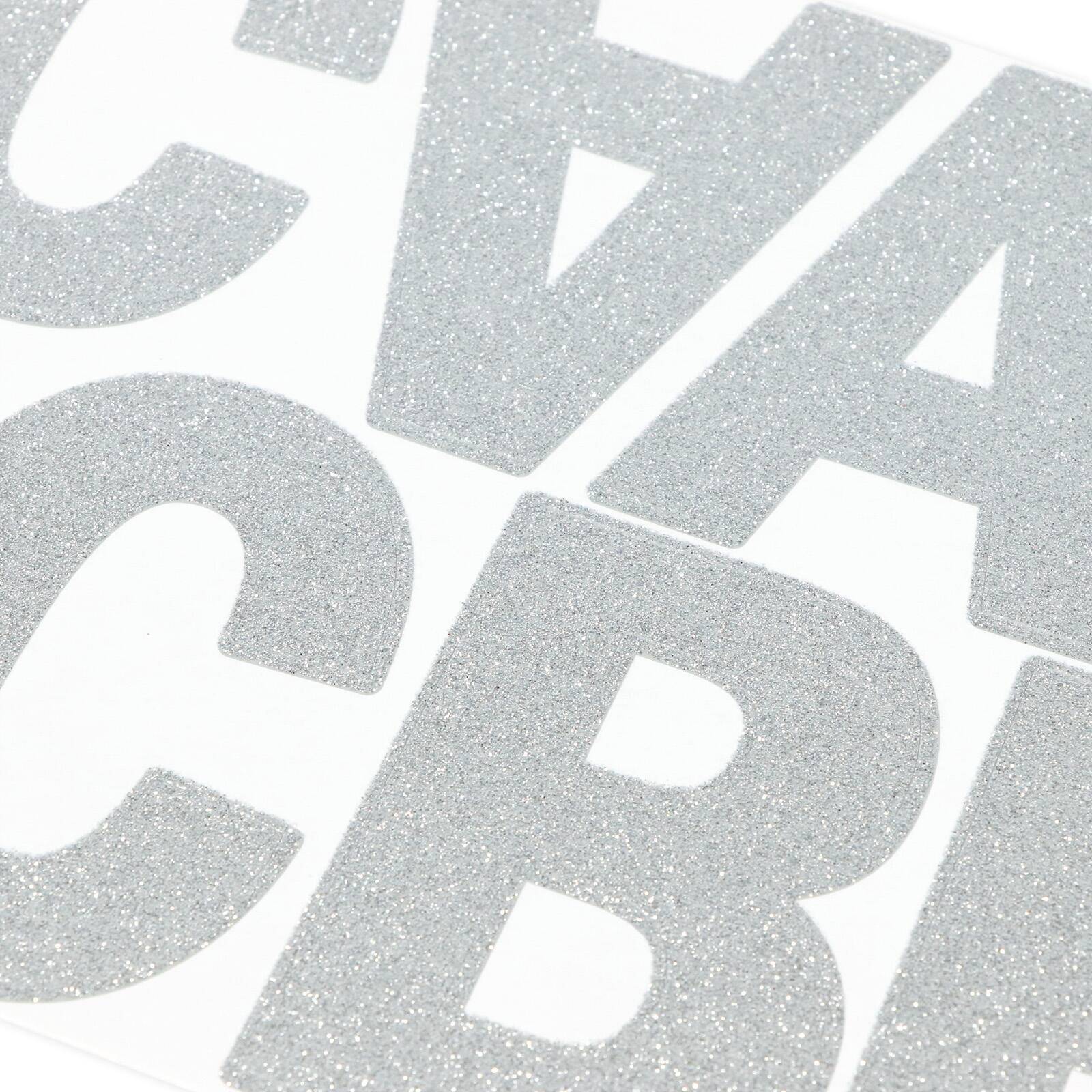 12 Pack: 3.25" Silver Glitter Alphabet Stickers by Recollections™