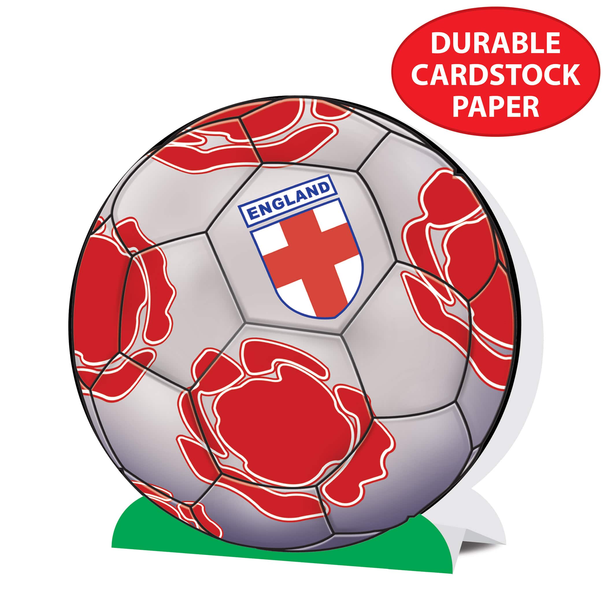 9.25" England 3D Soccer Ball Centerpieces, 2ct.