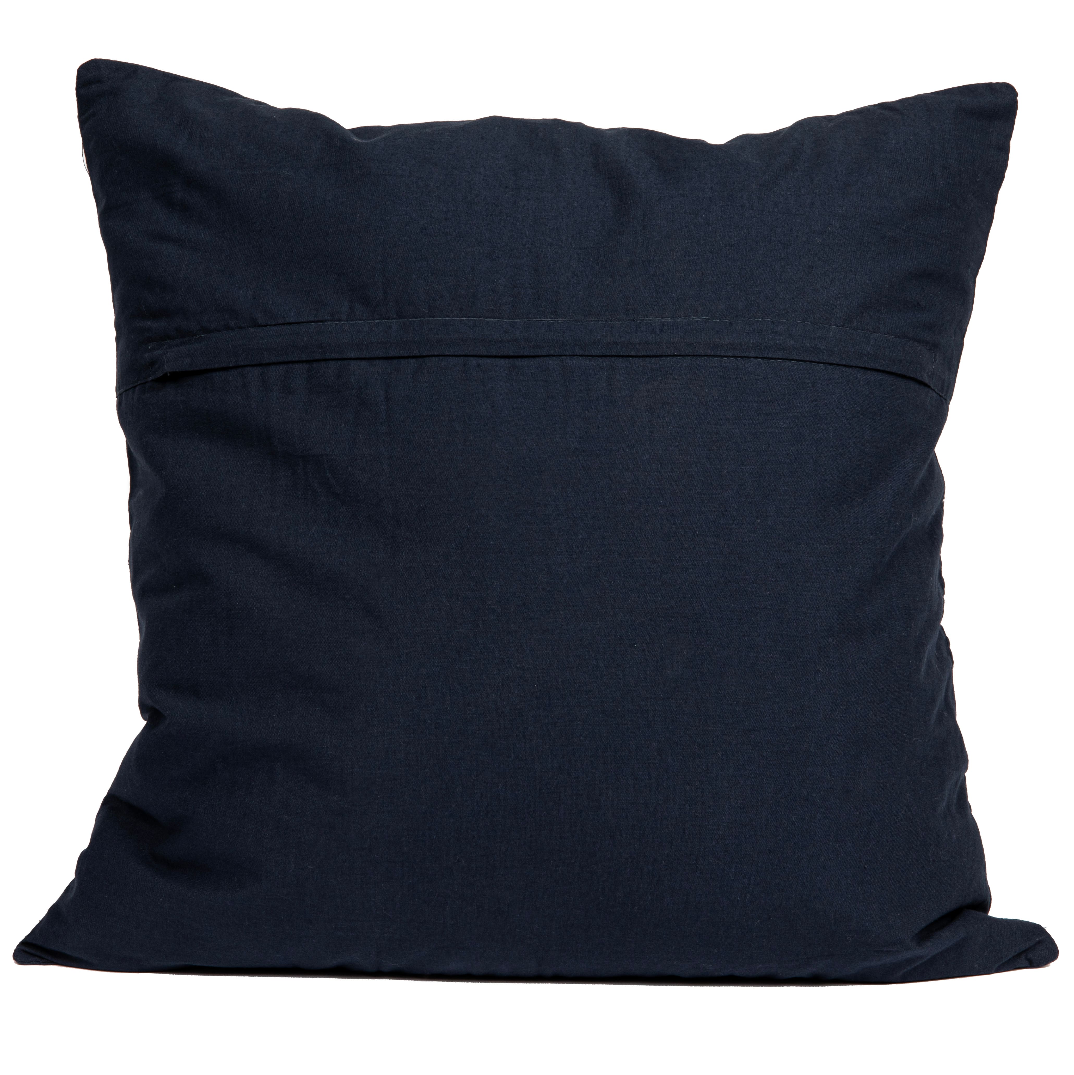 Hello Honey® Blue Square Modern Geometric Quilted Pillow Cover