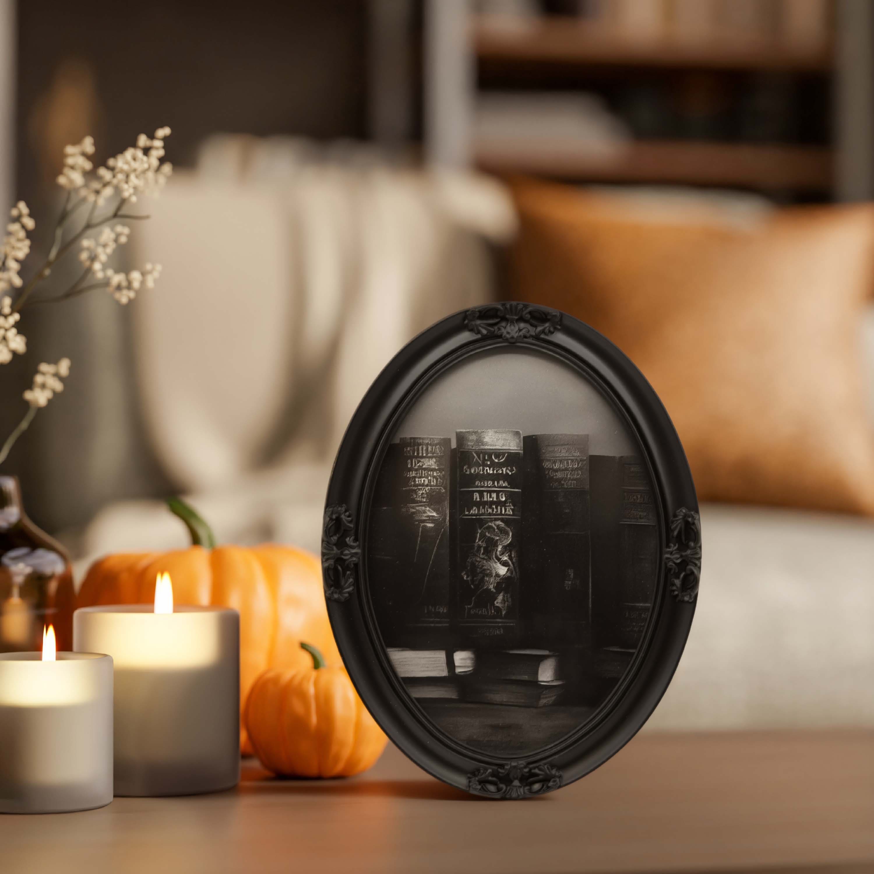 5" x 7" Black Oval Ornate Tabletop Frame by Ashland®