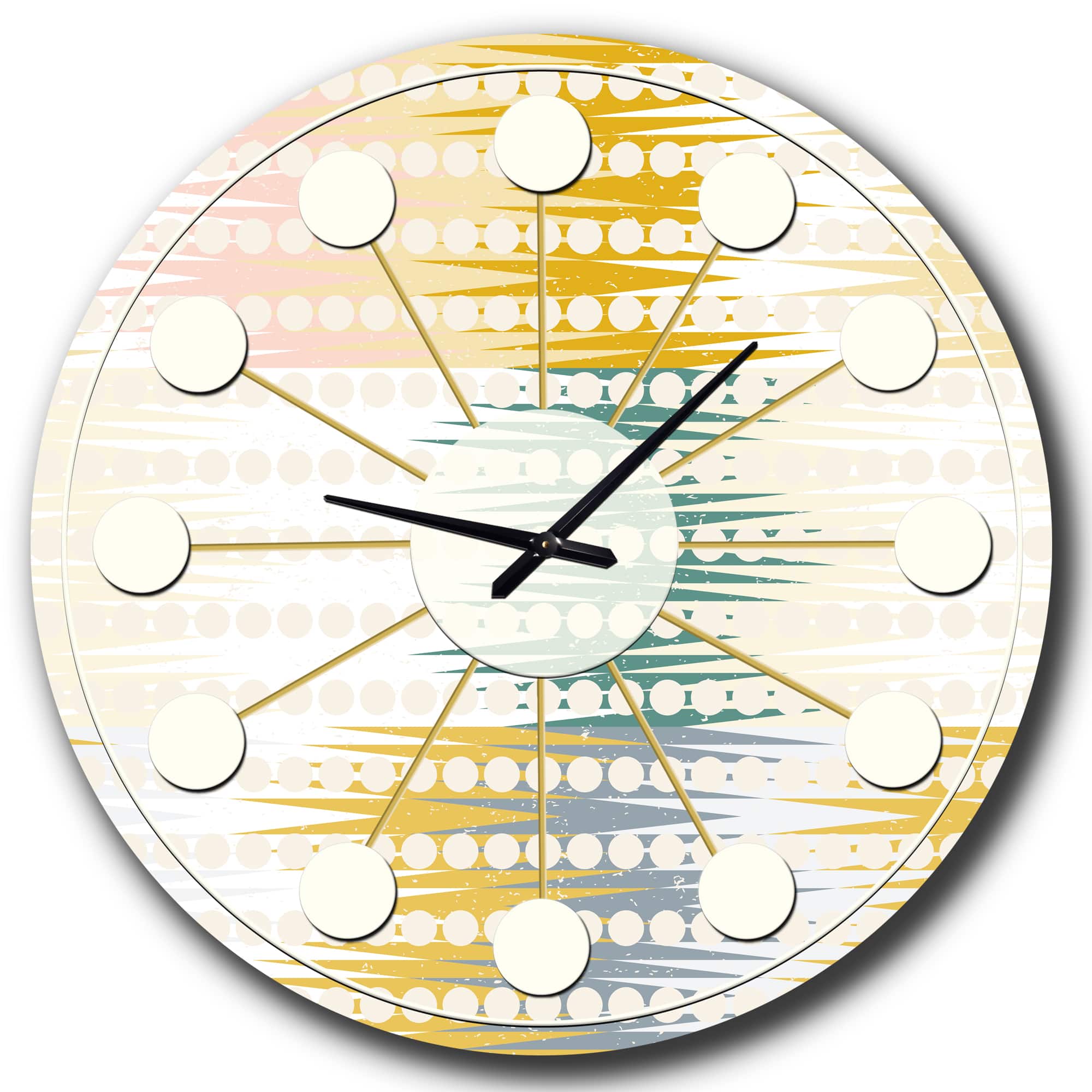 Designart 'Retro Abstract Design Viii Mid-Century Modern Wall Clock