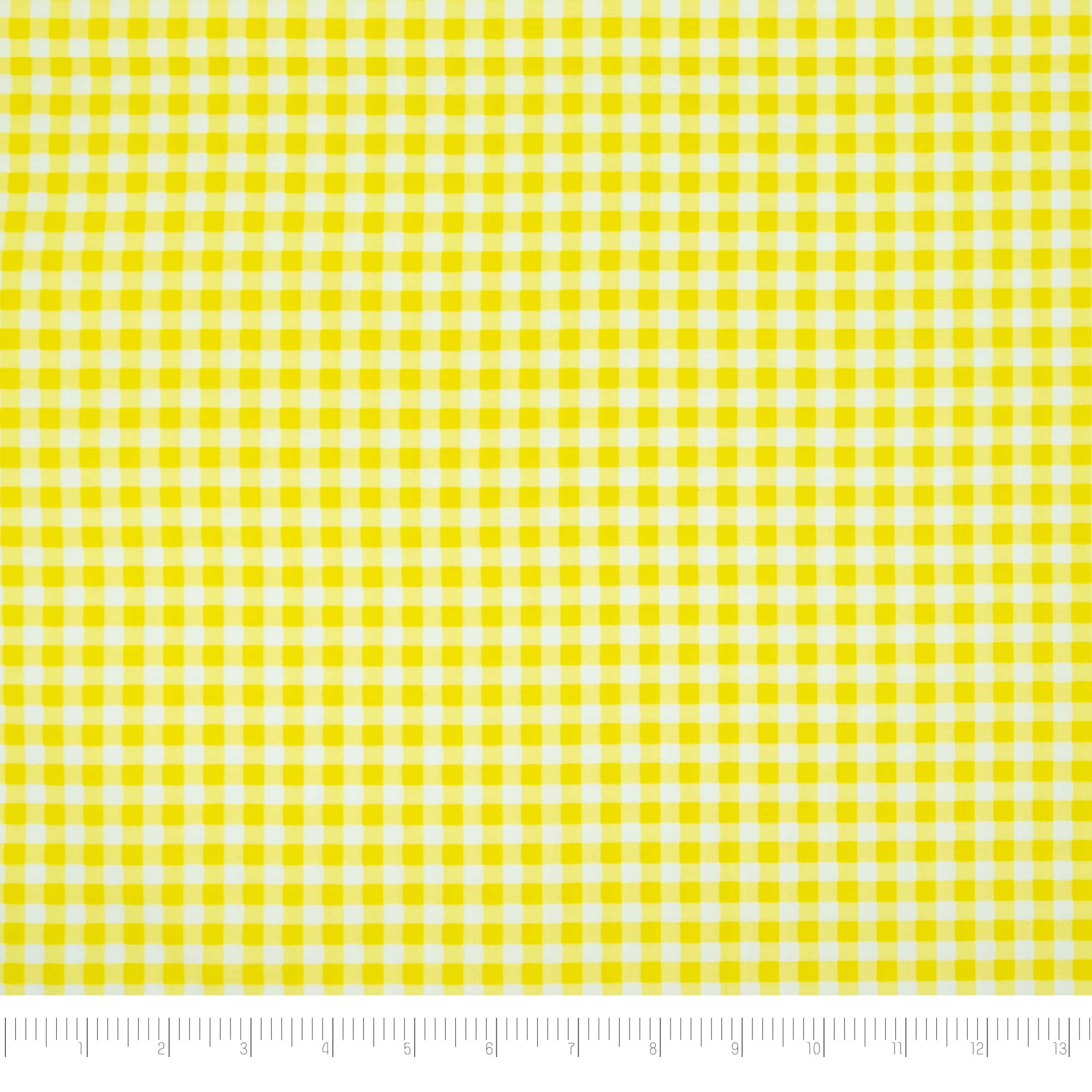 SINGER Yellow Plaid Cotton Fabric