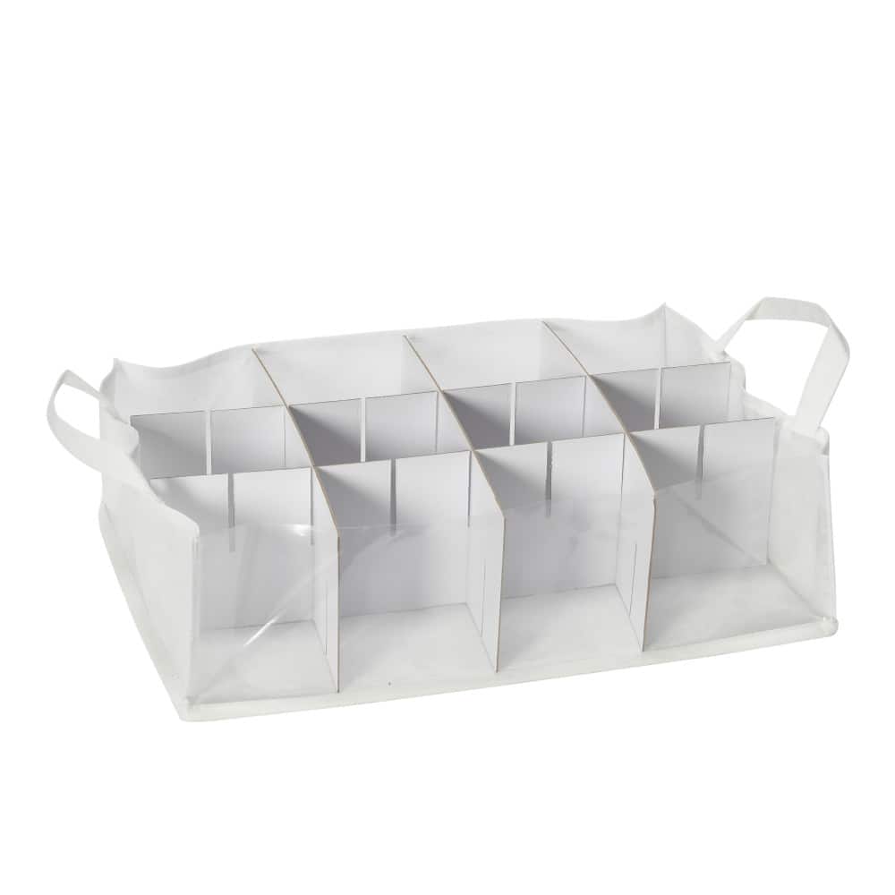 Household Essentials Red & White Ornament Storage Box