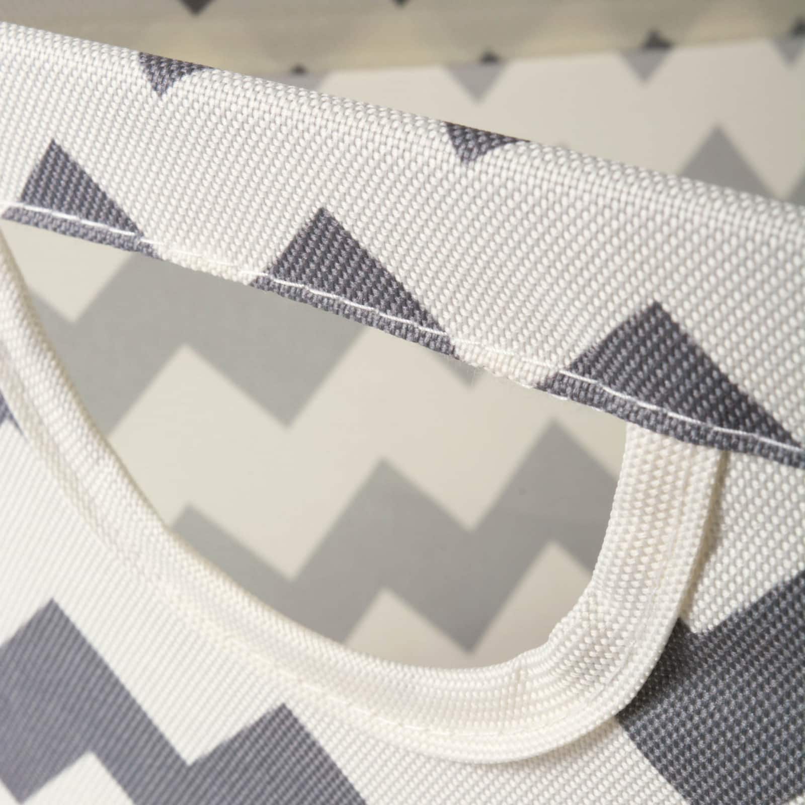DII® Small Gray Chevron Trapezoid Fabric Bin