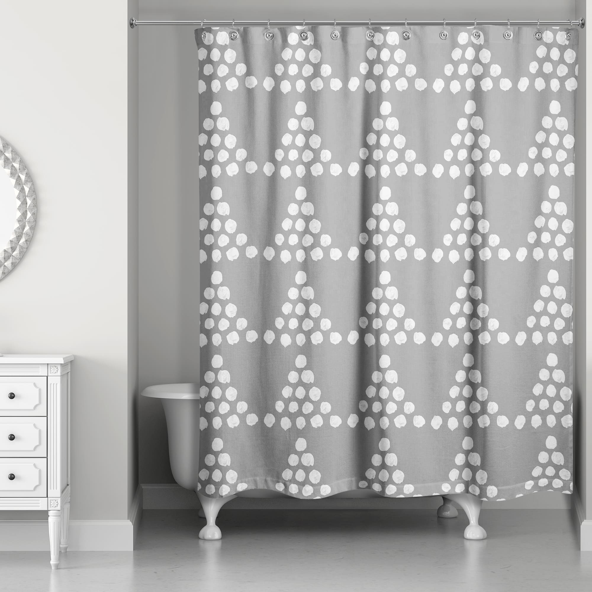 Stacked Triangle Dots Shower Curtain