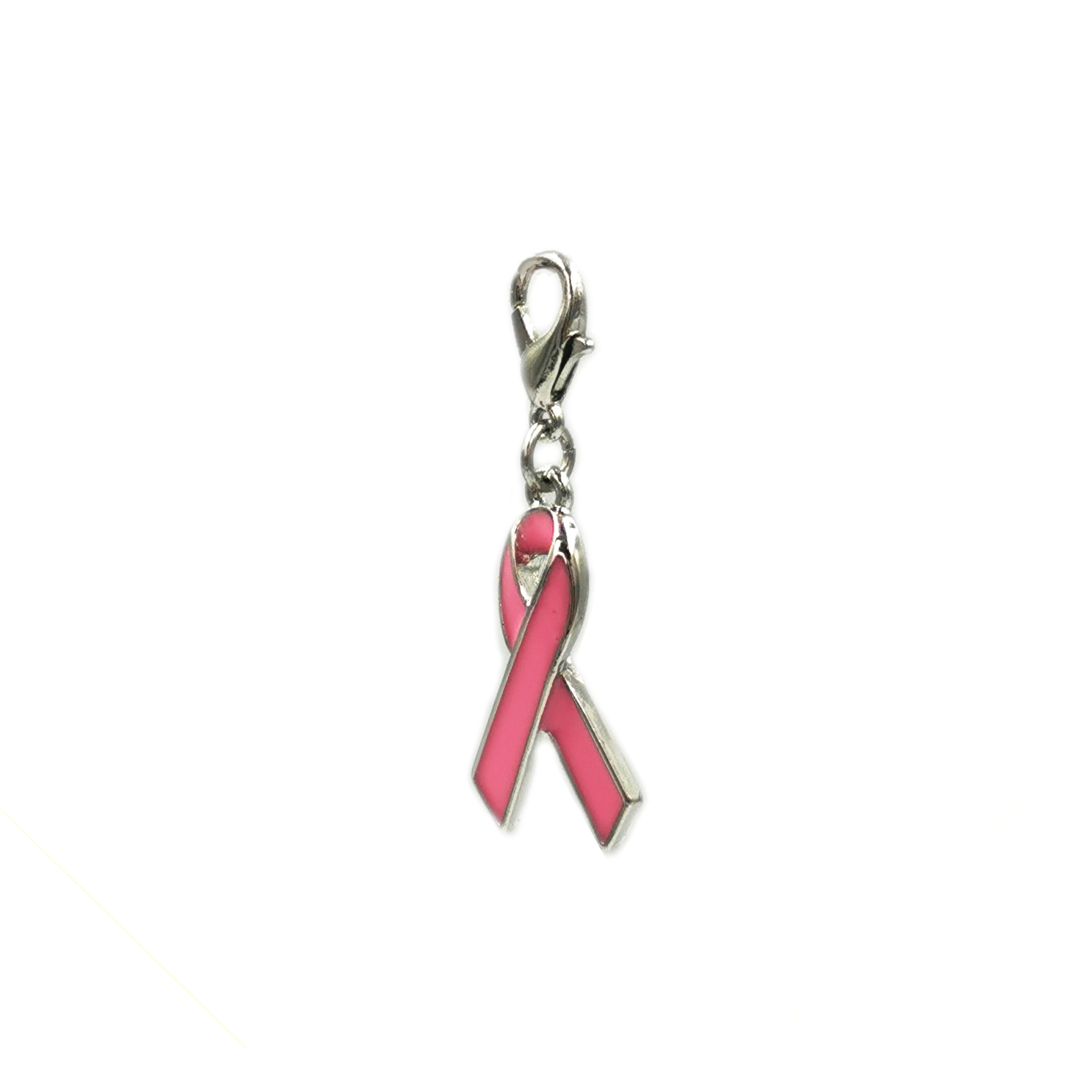 Charmalong™ Pink & Rhodium Ribbon Charm by Bead Landing™ 