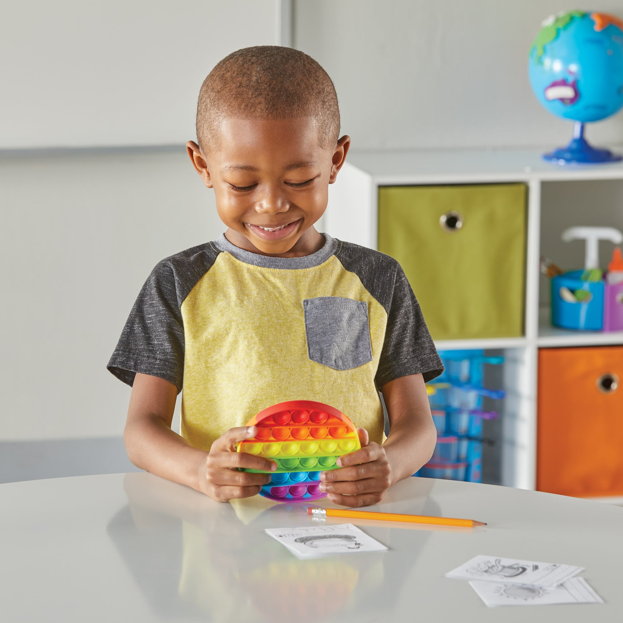 hand2mind Circular Alphabet Pop It Sensory Bubble Poppers, 6ct.