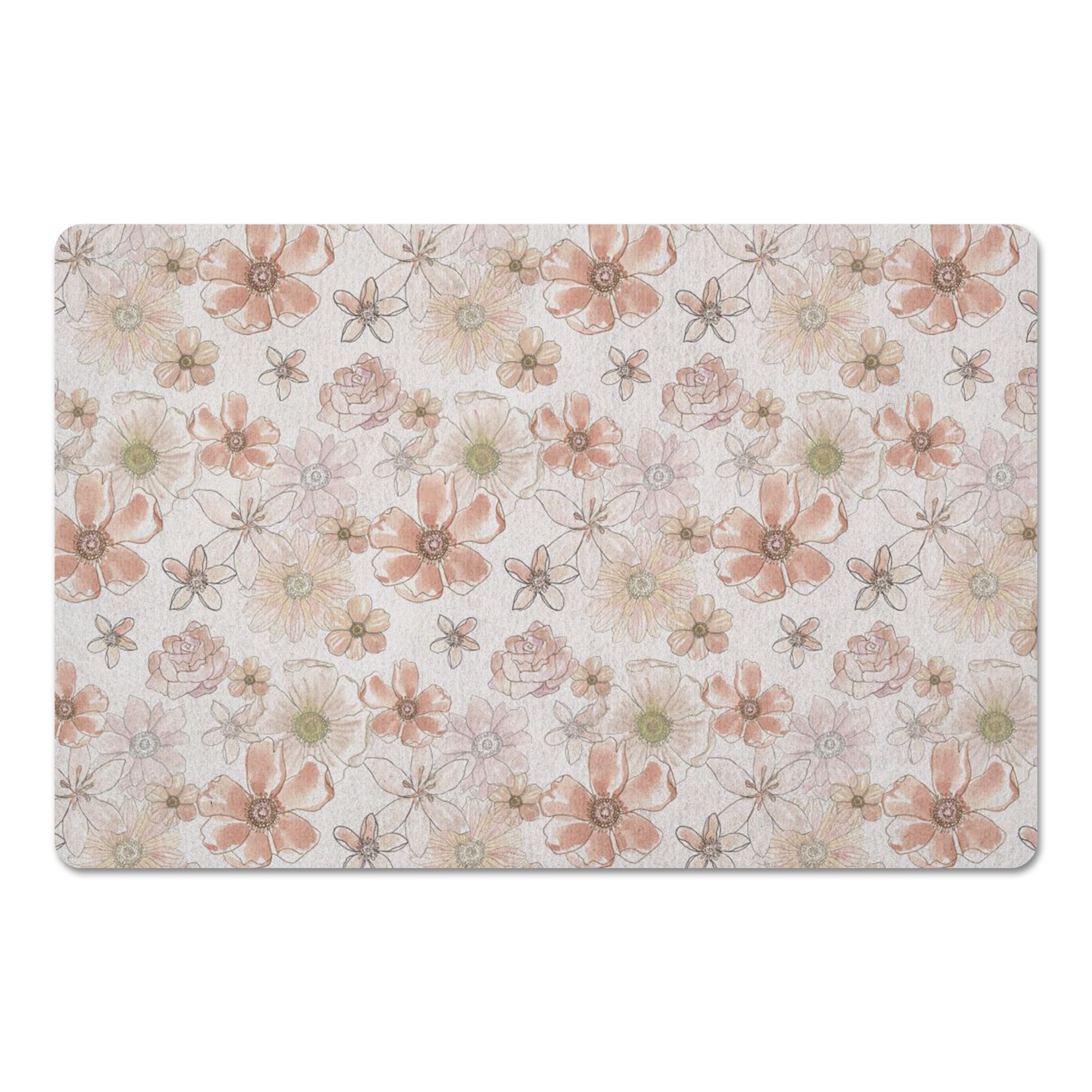 Watercolor Florals Floor Mat