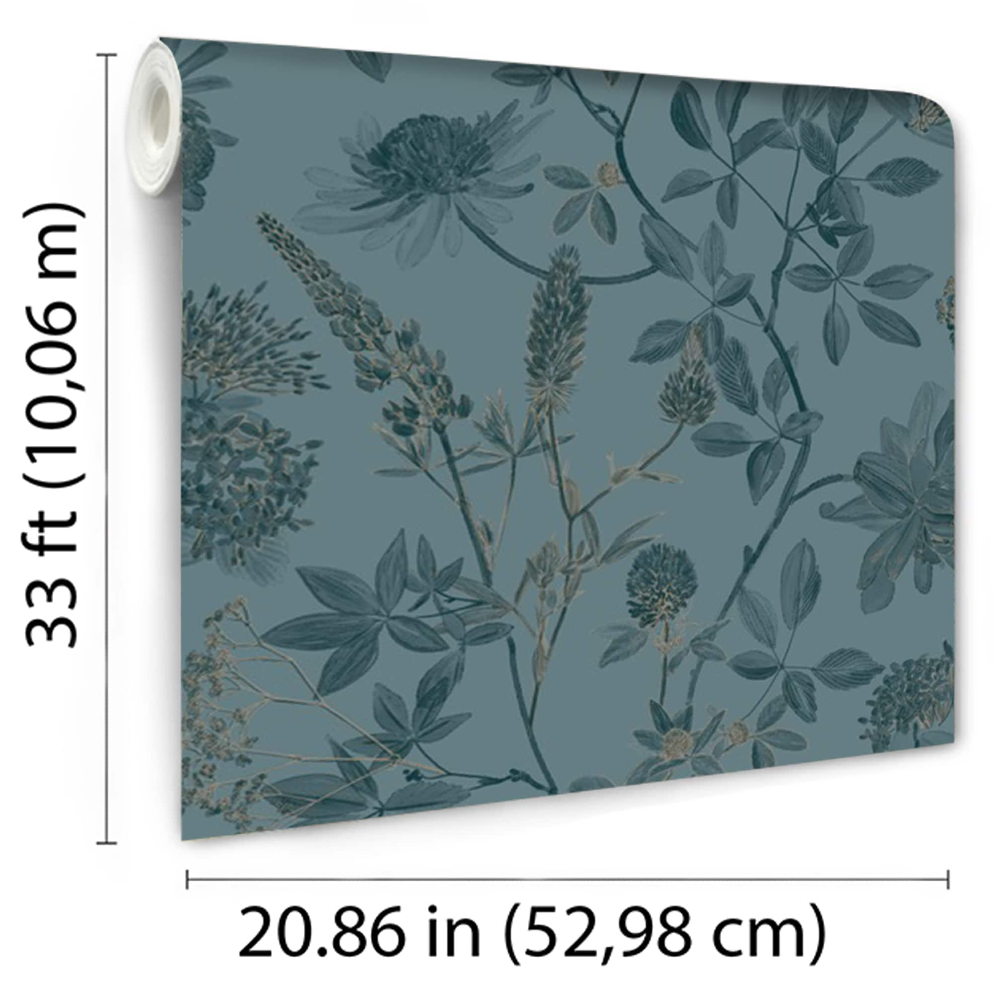 Designs Direct Botanical Blueprint Painterly Branches Wallpaper