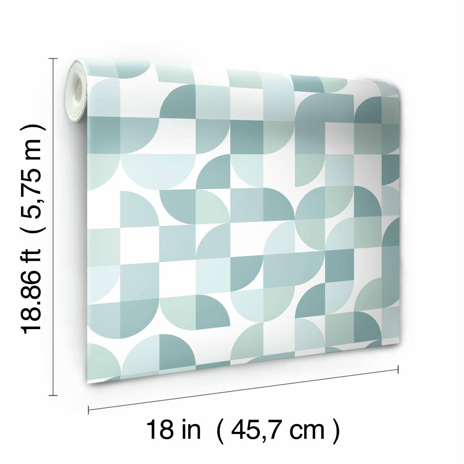 RoomMates Mid-Century Geometric Peel & Stick Wallpaper