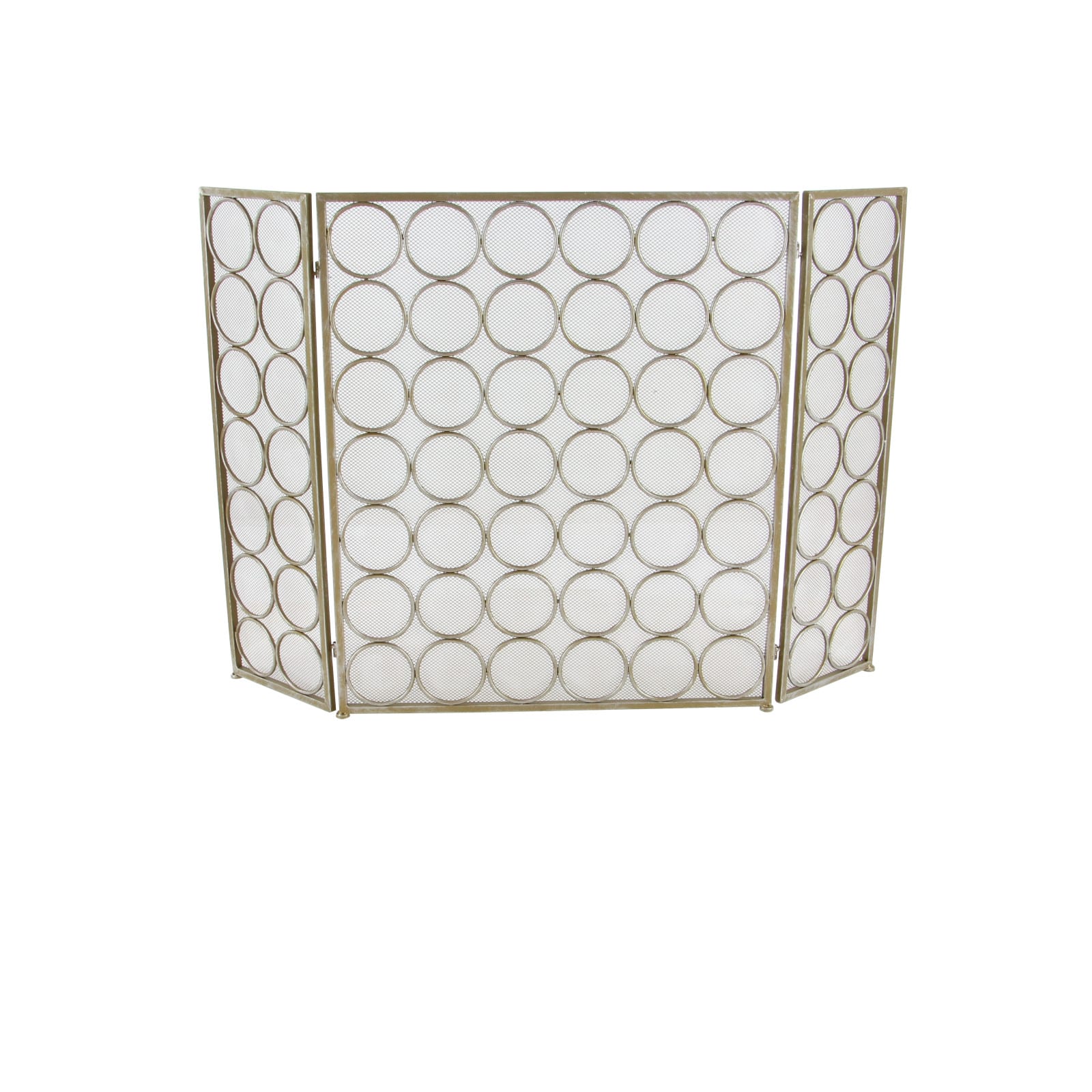 Brass Metal Modern Fireplace Screen, 32" x 47" x 1"
