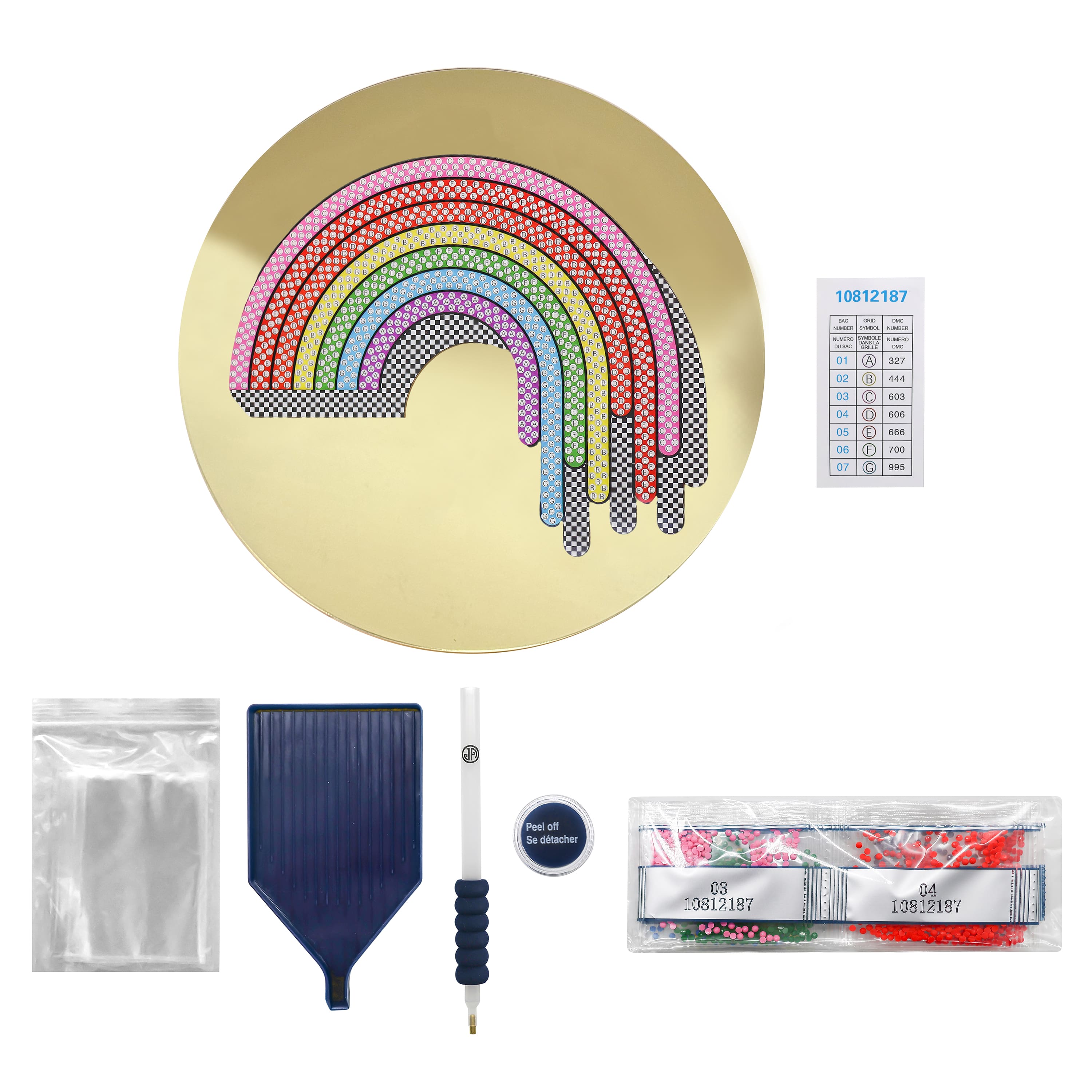 Jonathan Adler x Michaels 7.75" Dripping Rainbow Diamond Art Wall Décor Kit
