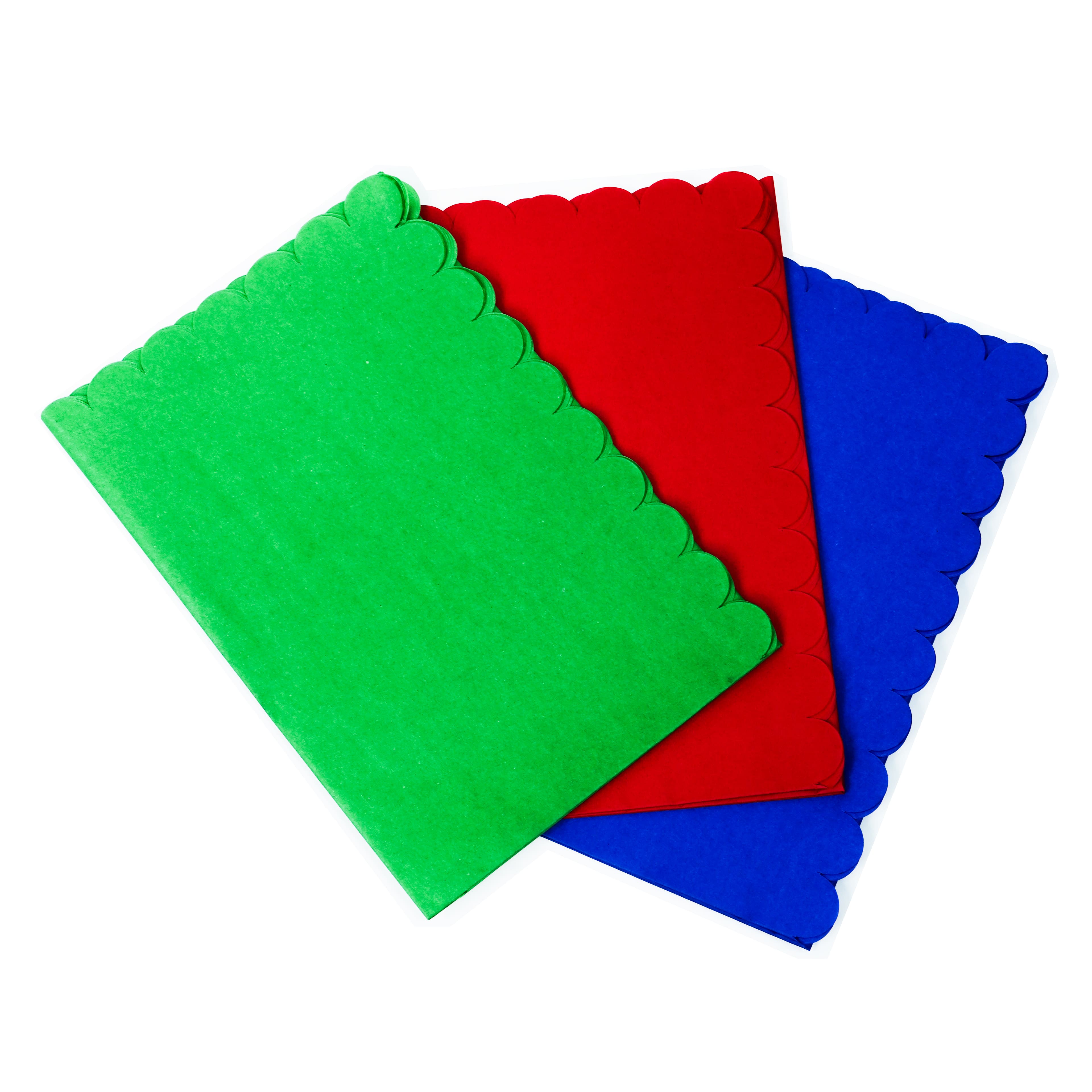 Primary Mix Scalloped Tissue Paper Sheets, 12ct. by Celebrate It™