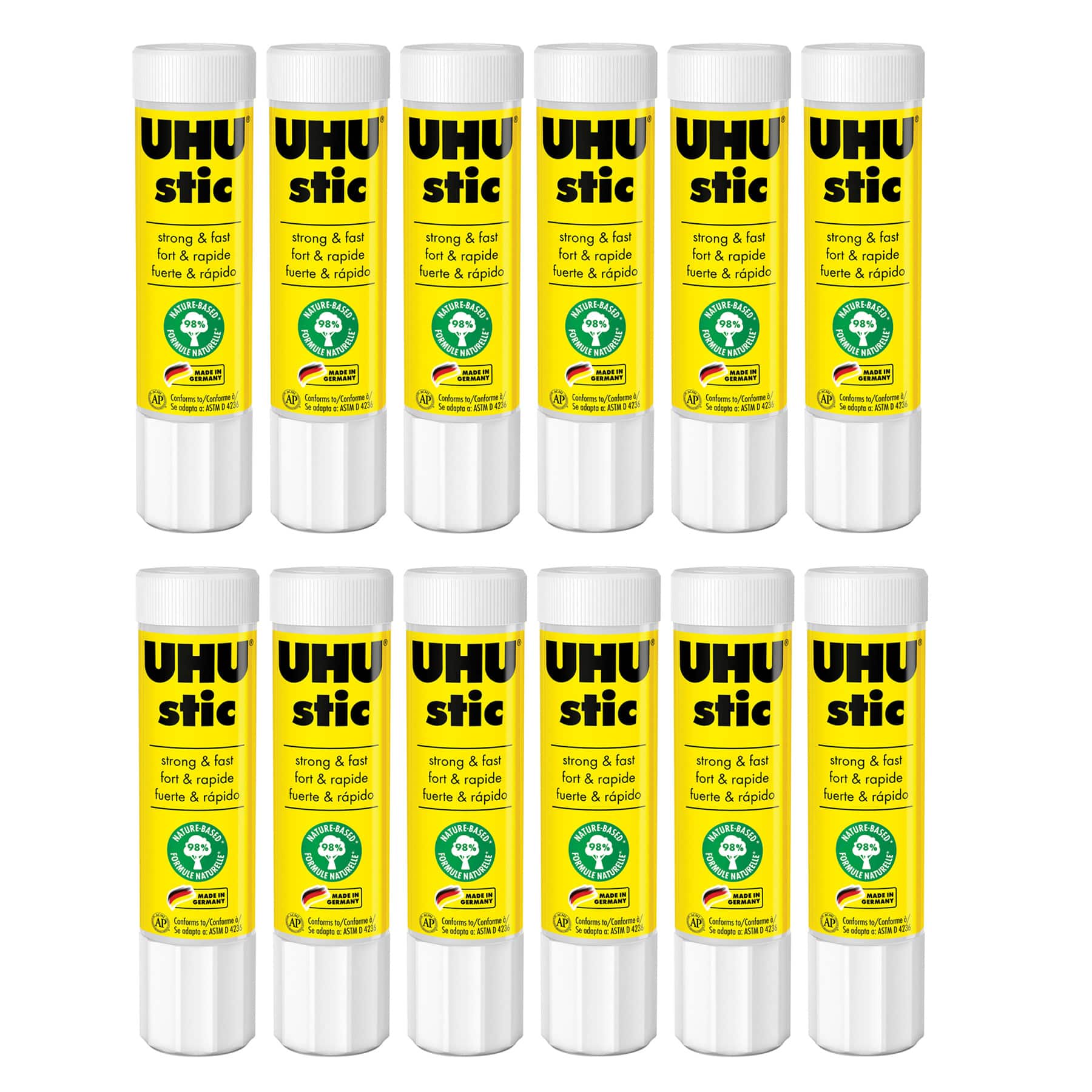 STAEDTLER® 21g Clear UHU Stic Permanent Glue Sticks, 12ct.