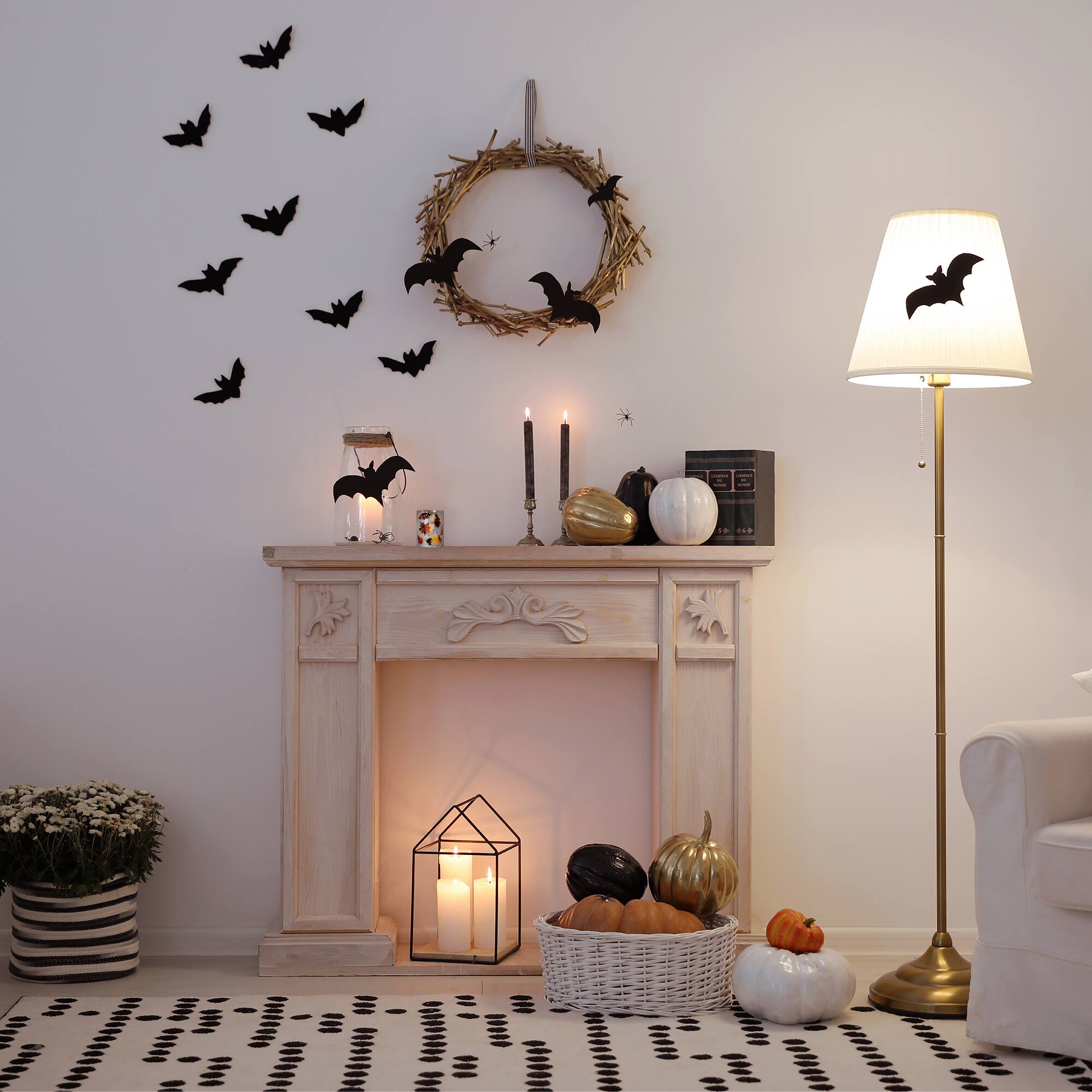 6" Matte Autumn Leaf Flameless Glass Candle Holder
