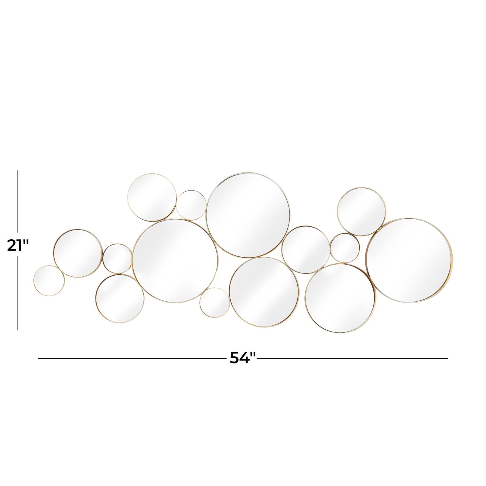 CosmoLiving by Cosmopolitan Gold Metal Modern Wall Mirror, 21" x 54"