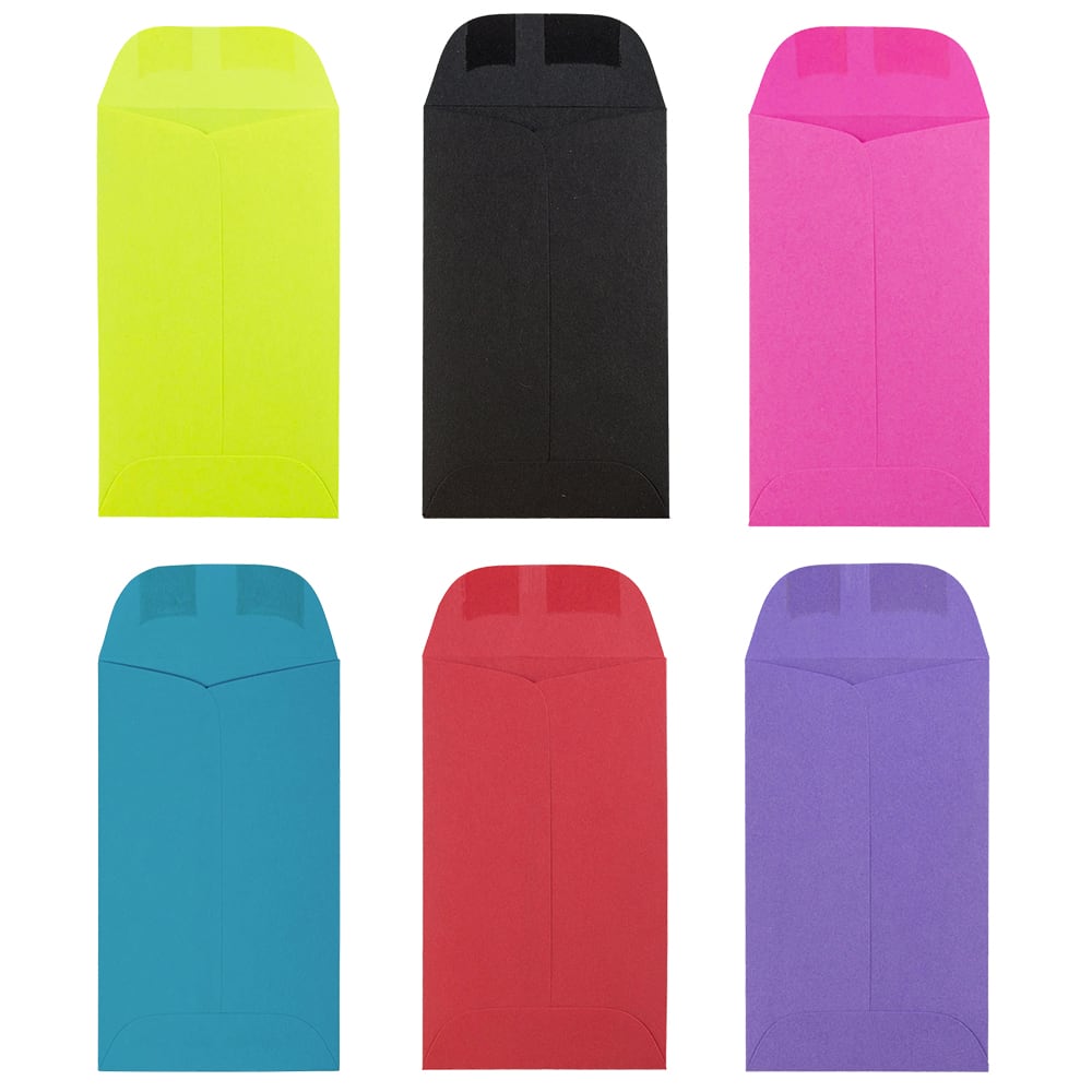 JAM Paper 2.5" x 4.25" Assorted Coin Business Envelopes, 150ct.