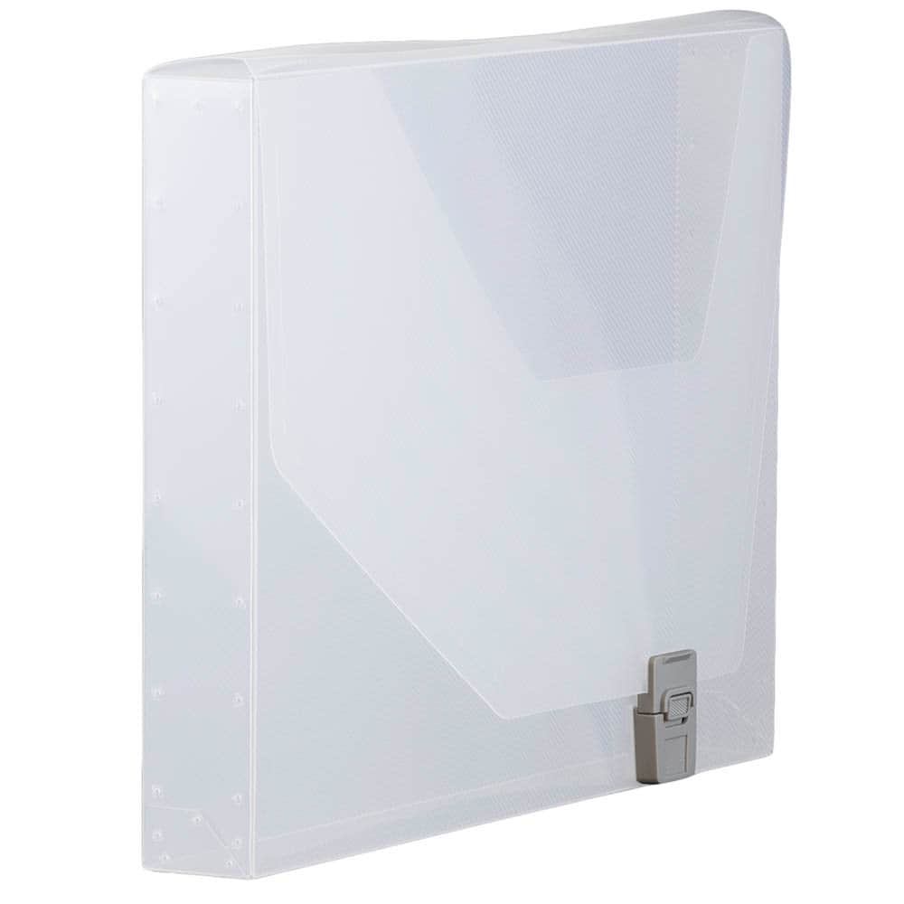 JAM Paper Plastic Box Portfolio with Side Buckle 9.75" x 13.5