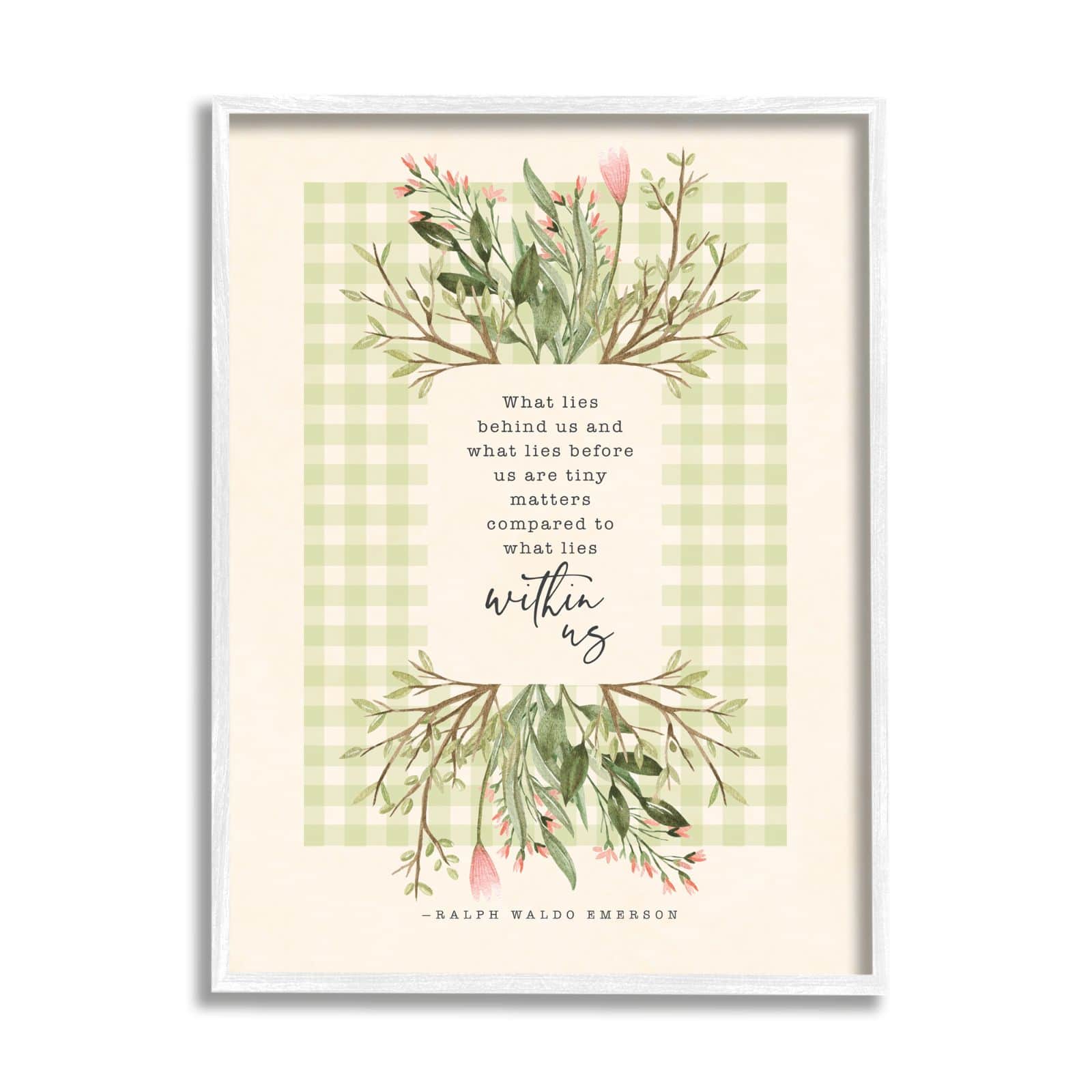 Stupell Industries What Lies Behind Us Phrase Motivational Living Today Framed Wall Art