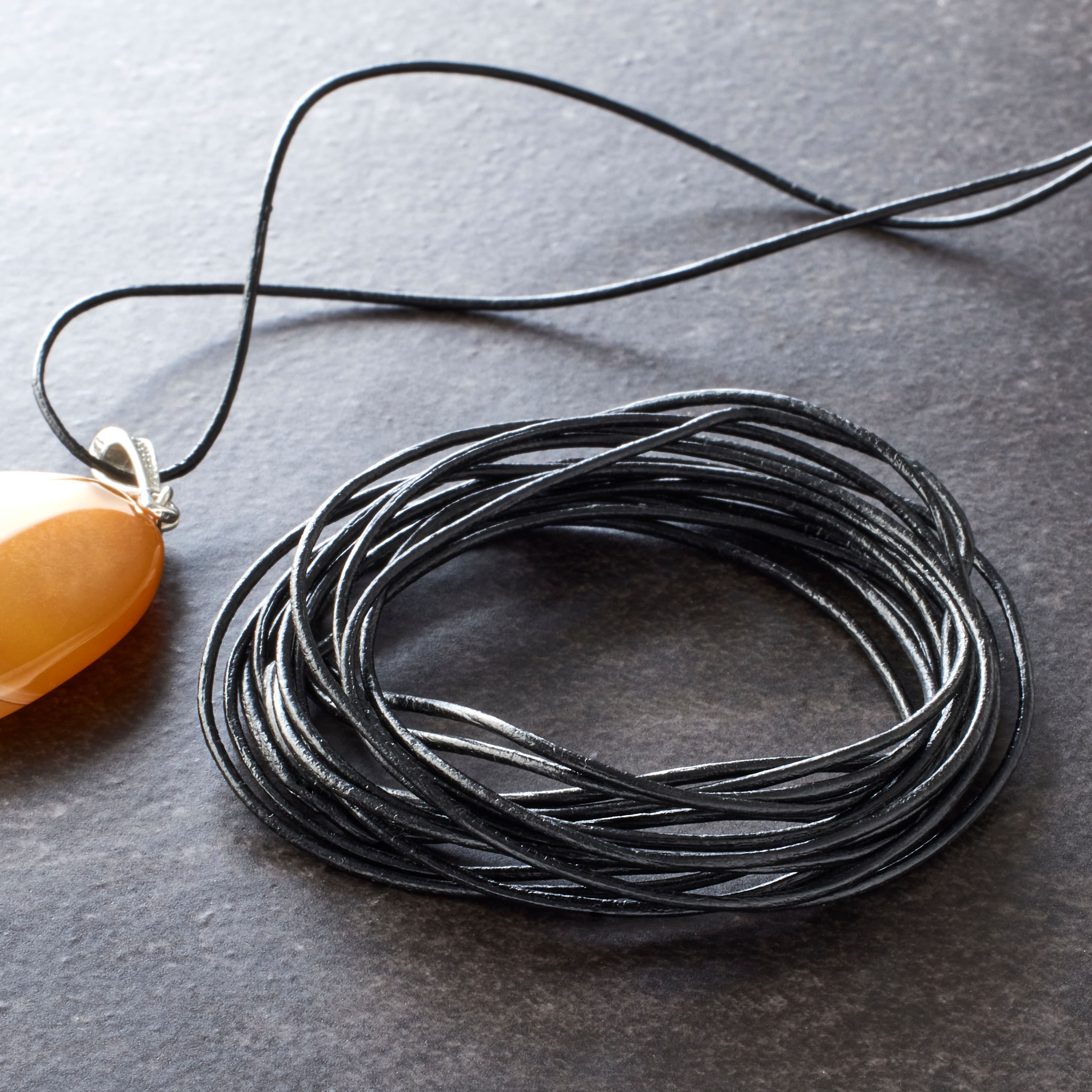 Black Leather Cord by Bead Landing™