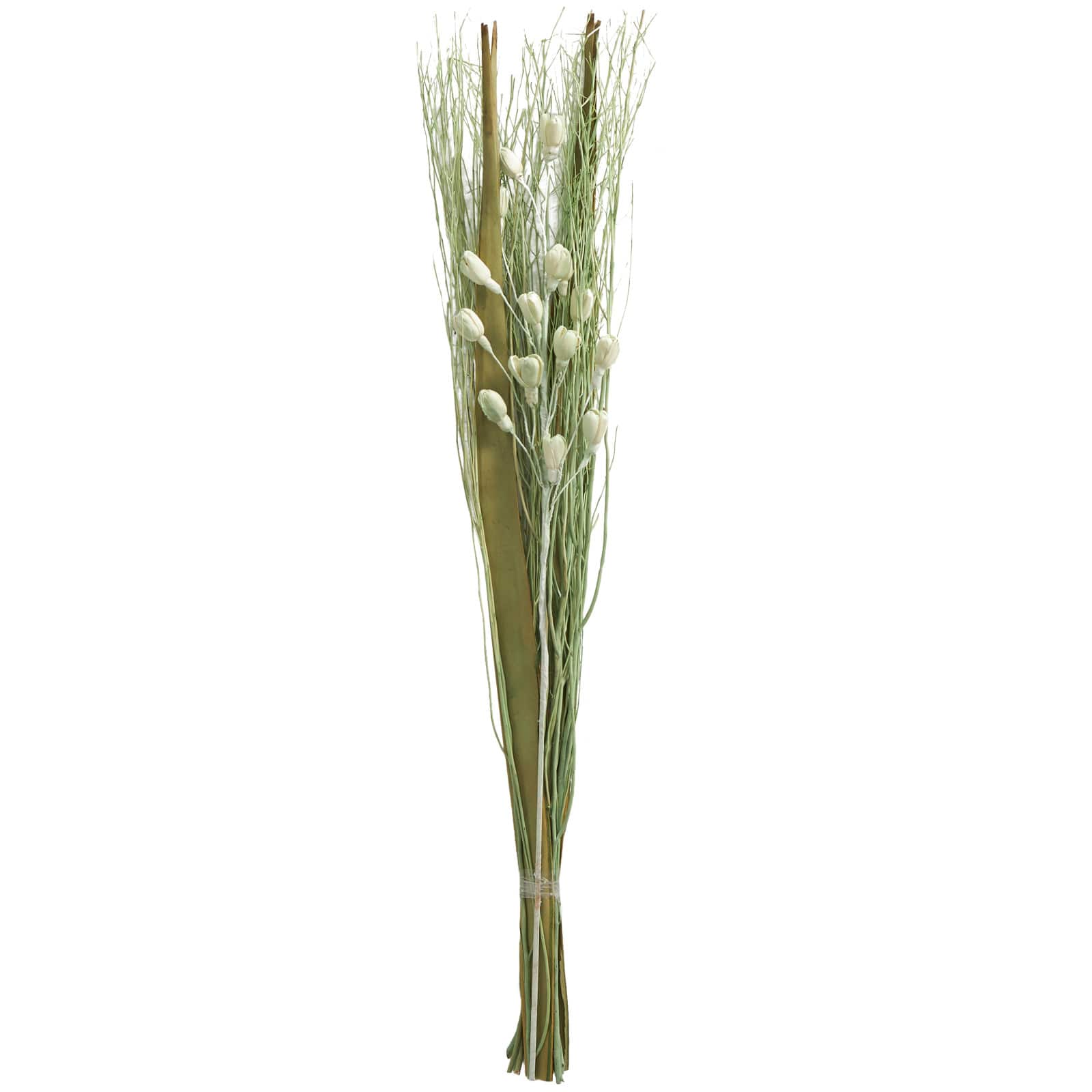 40" Green Floral Bouquet Branch Natural Foliage with Grass Stems