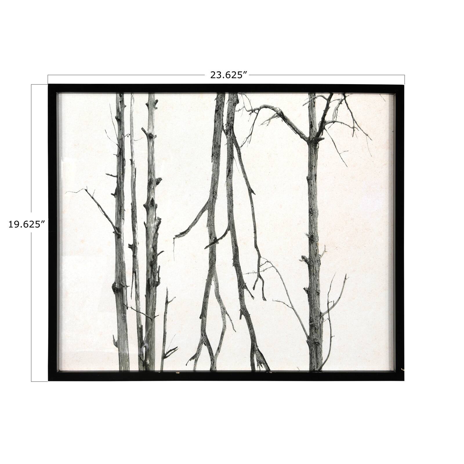 Hello Honey® Black Wood Framed Straight Branch Artwork Set