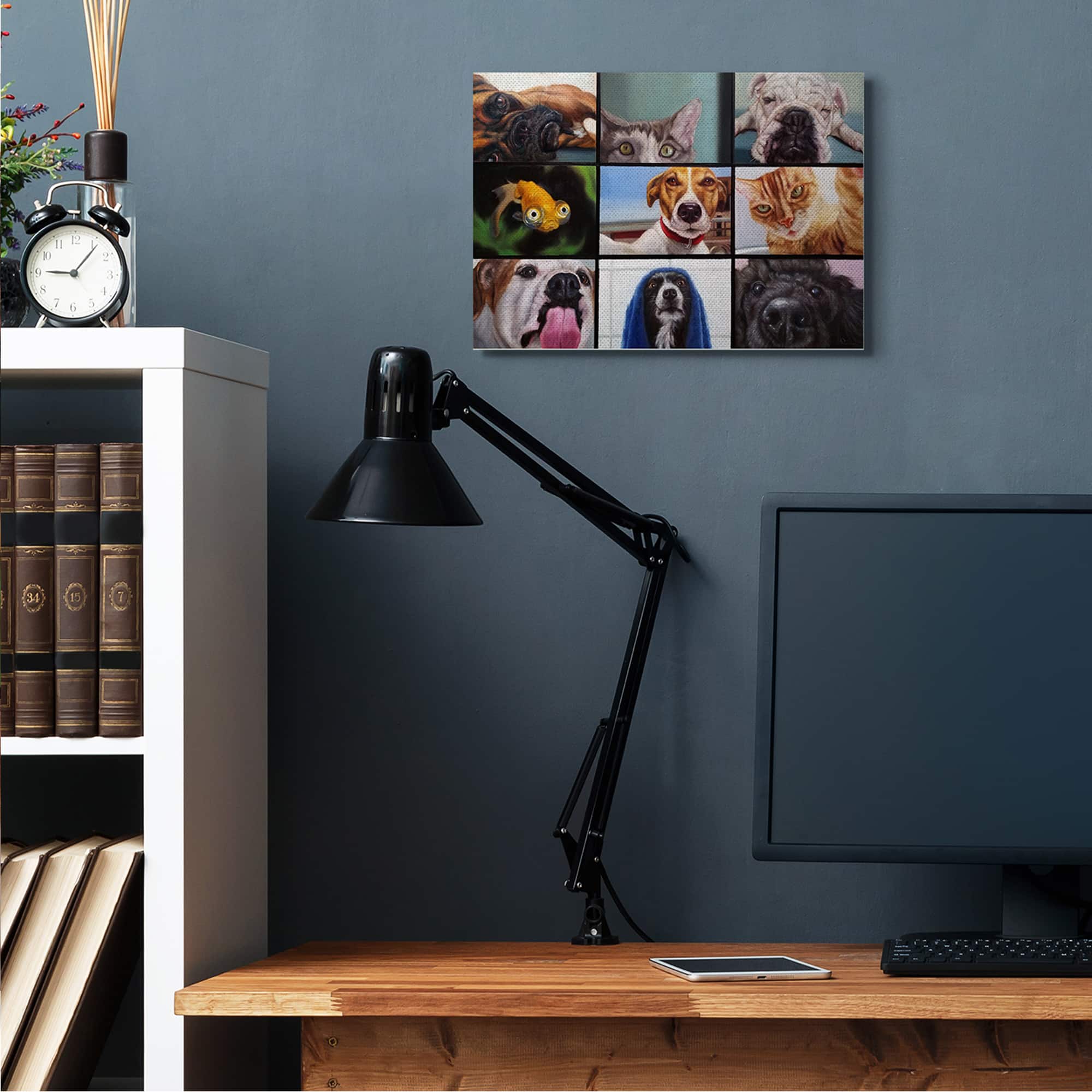 Stupell Industries Animal Video Chat Meeting Canvas Wall Art