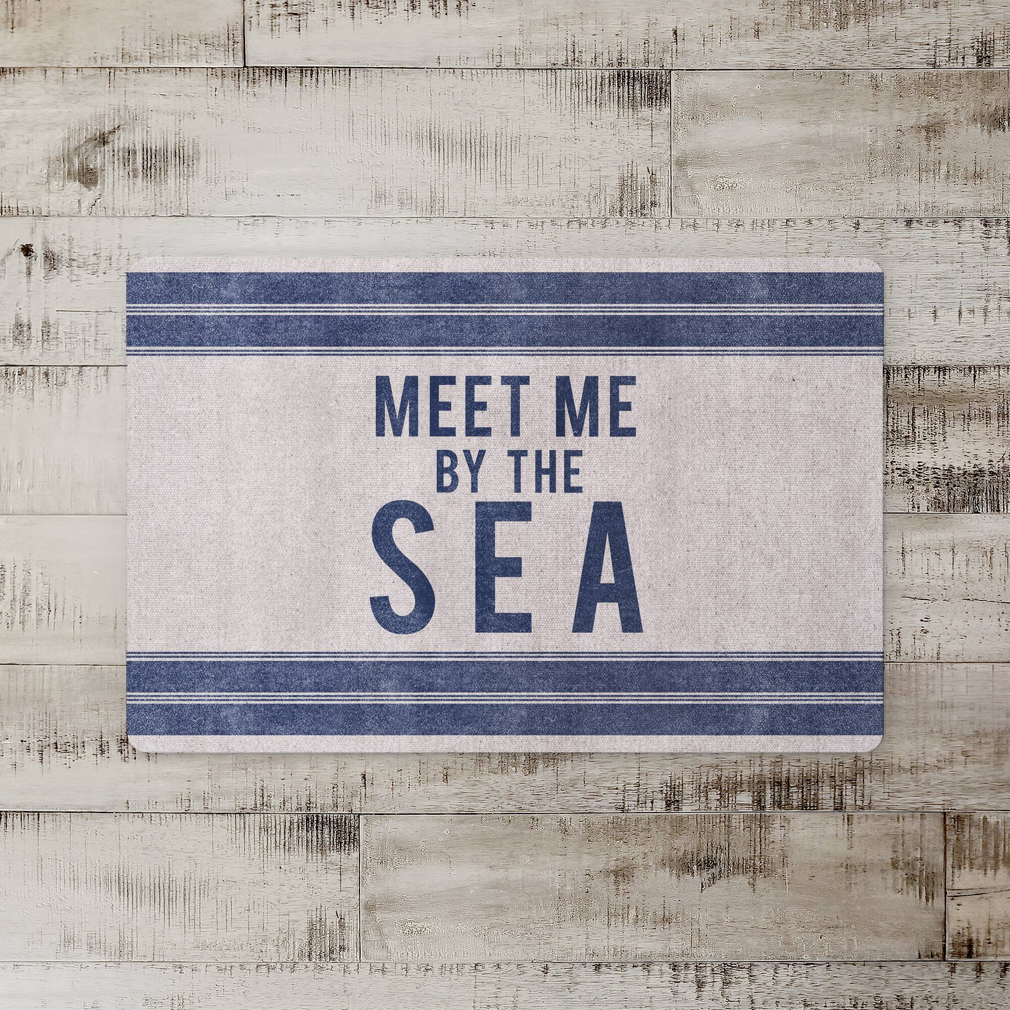 Meet Me By The Sea Floor Mat