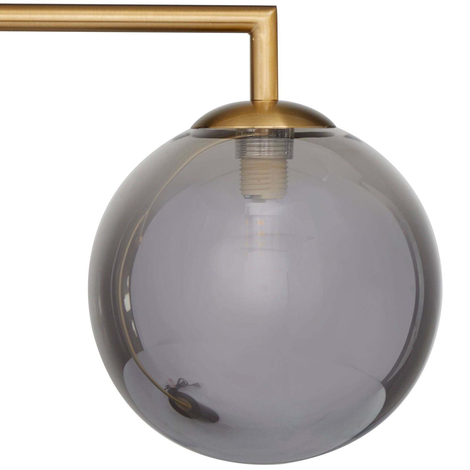 Silver Metal Orb Desk Lamp with Marble Base 6" x 15" x 19"