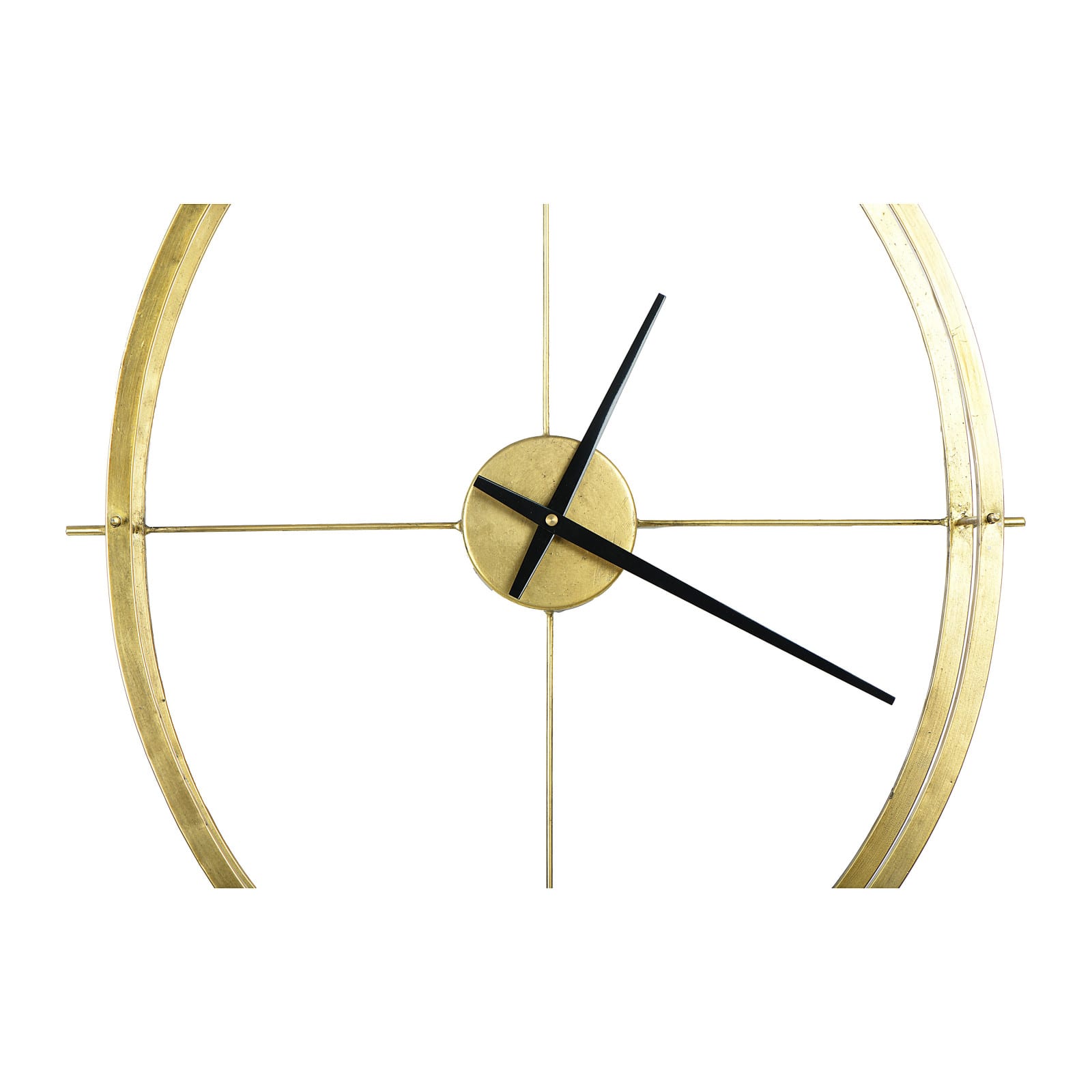 Hello Honey® 2.5ft. Gold Double Frame Round Clock