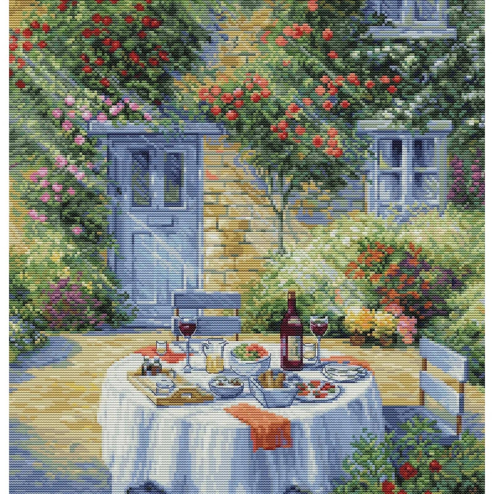 Luca-S Romantic Garden Counted Cross Stitch Kit