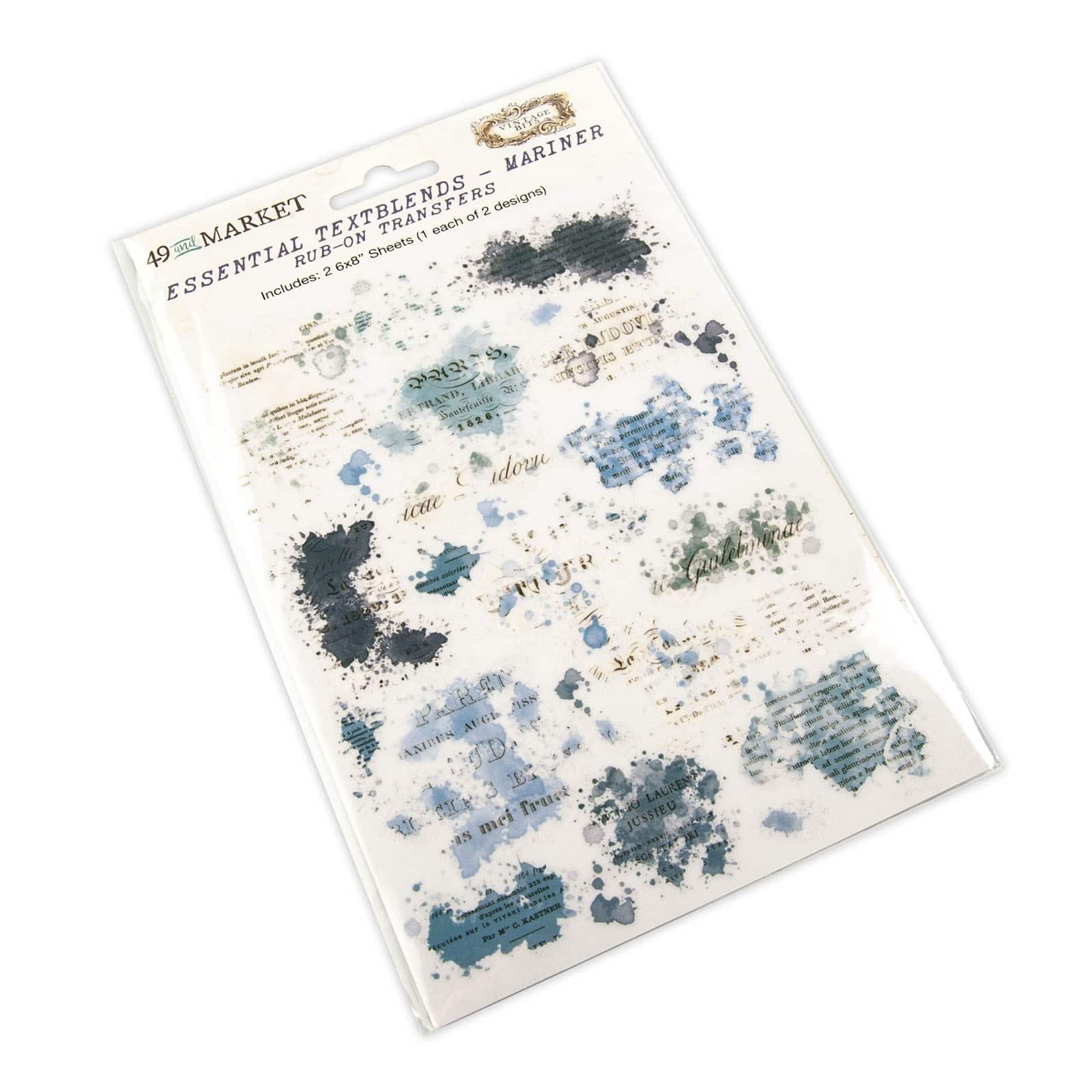 49 And Market Essential Textblends Rub-On Transfers