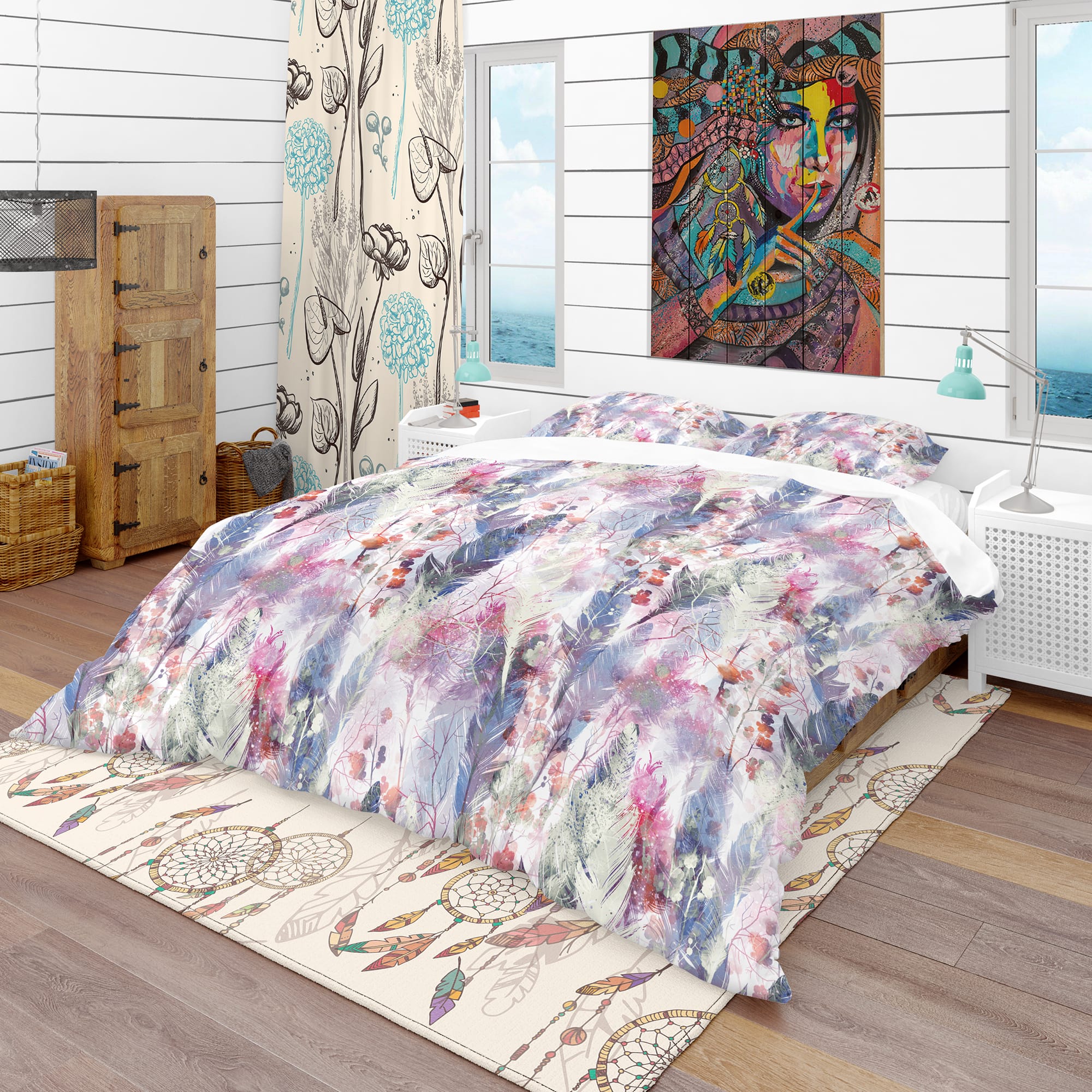 Designart 'Boho Style Magic' Bohemian & Eclectic Bedding Set - Duvet Cover & Shams