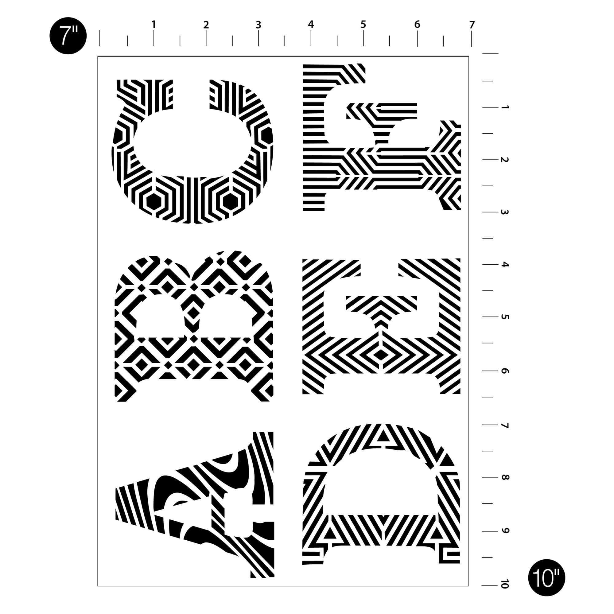 Jonathan Adler x Michaels Mod Pattern Serif Alphabet Stencils