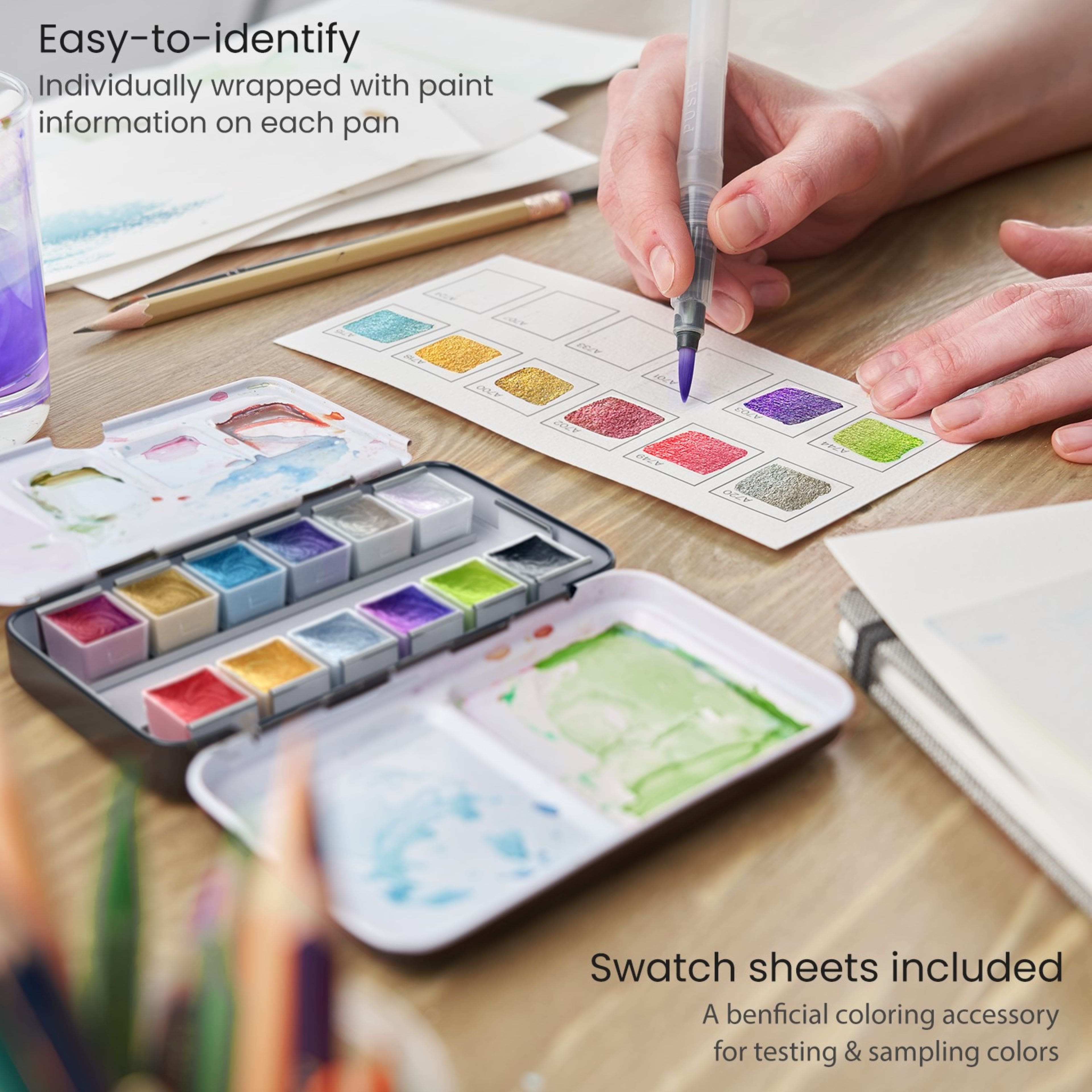 Arteza® Enchanted Forest Colors Watercolor Half Pan Set