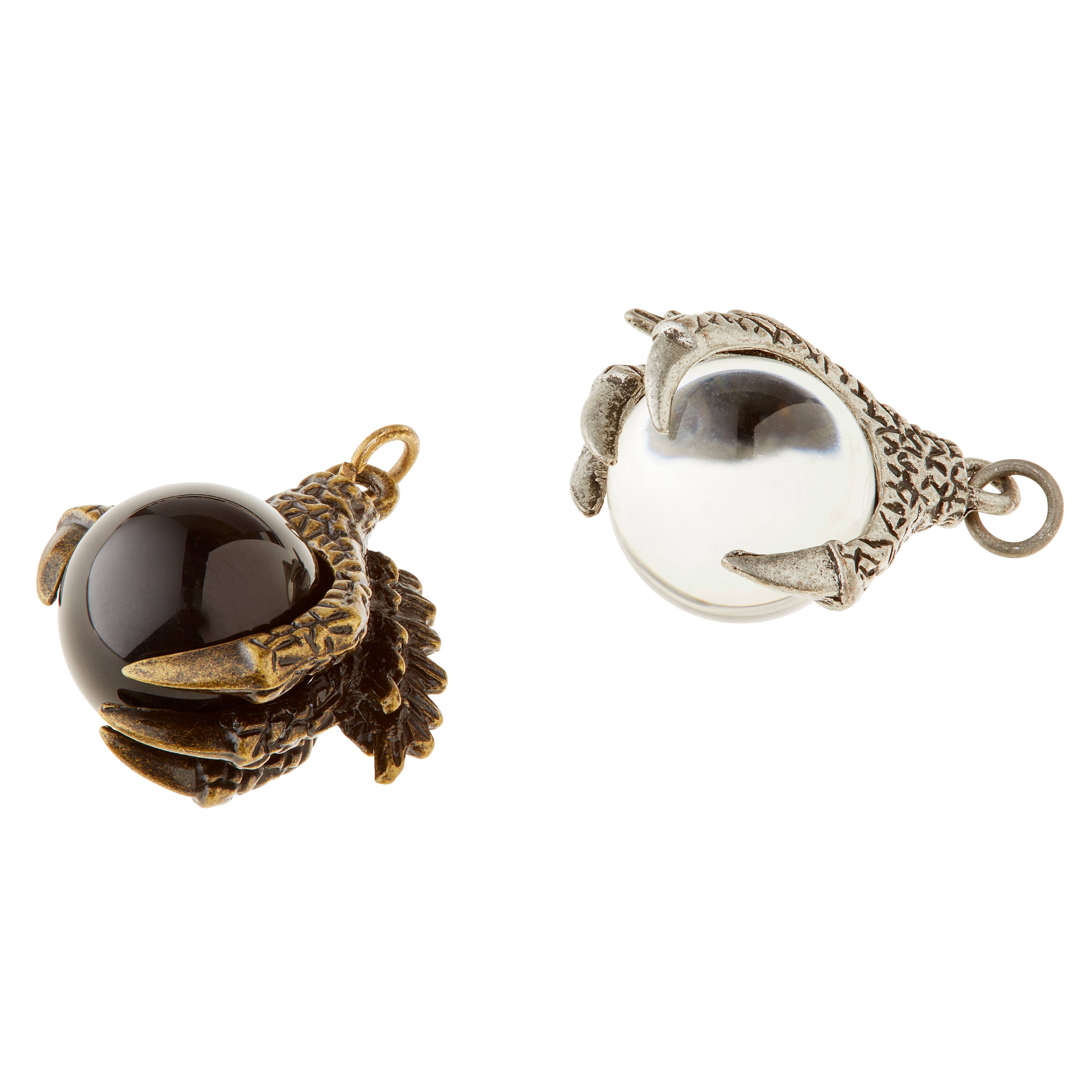 12 Packs: 2 ct. (24 total) Found Objects™ Oxidized Brass Dragon Claw Charms by Bead Landing™